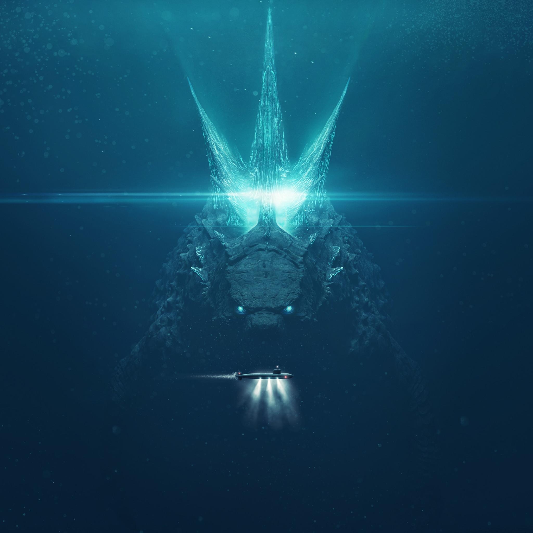 2050x2050 Godzilla King Of The Monsters Art iPad Air HD 4k, Phone