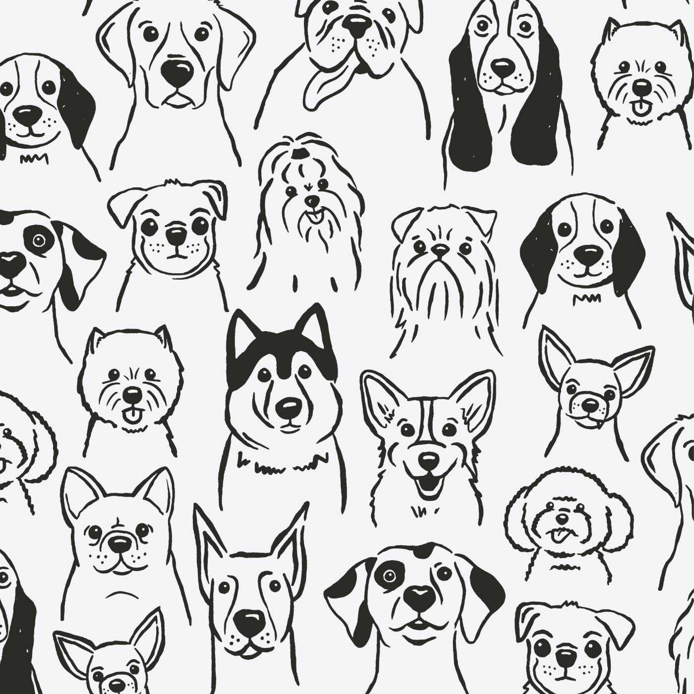 1400x1400 Puppy Dogs Peel And Stick Removable Wallpaper. Love vs. Design, Phone