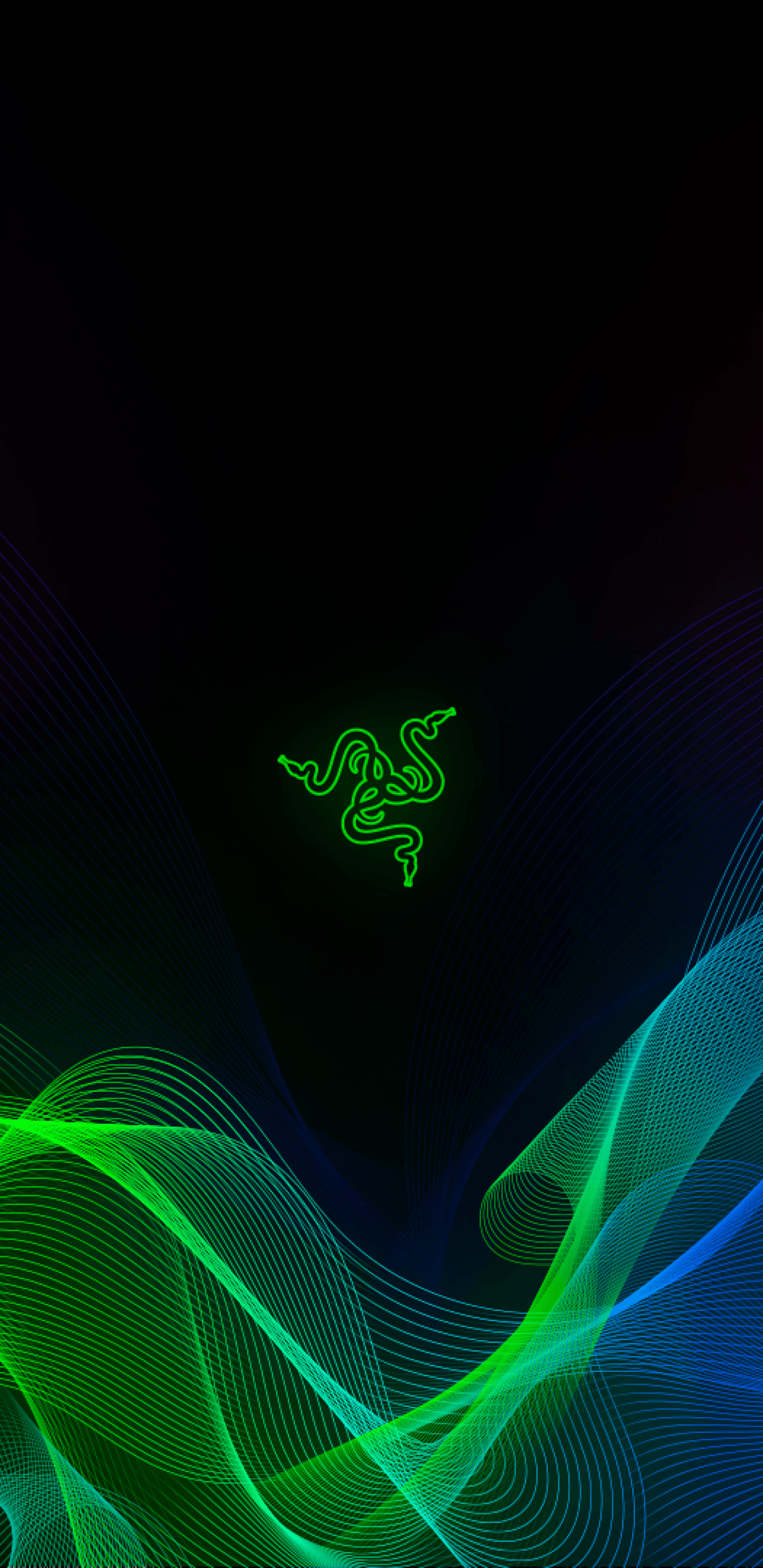 1440x2960 Download  Razer, Abstract, Waves, Sync Wallpaper, Phone