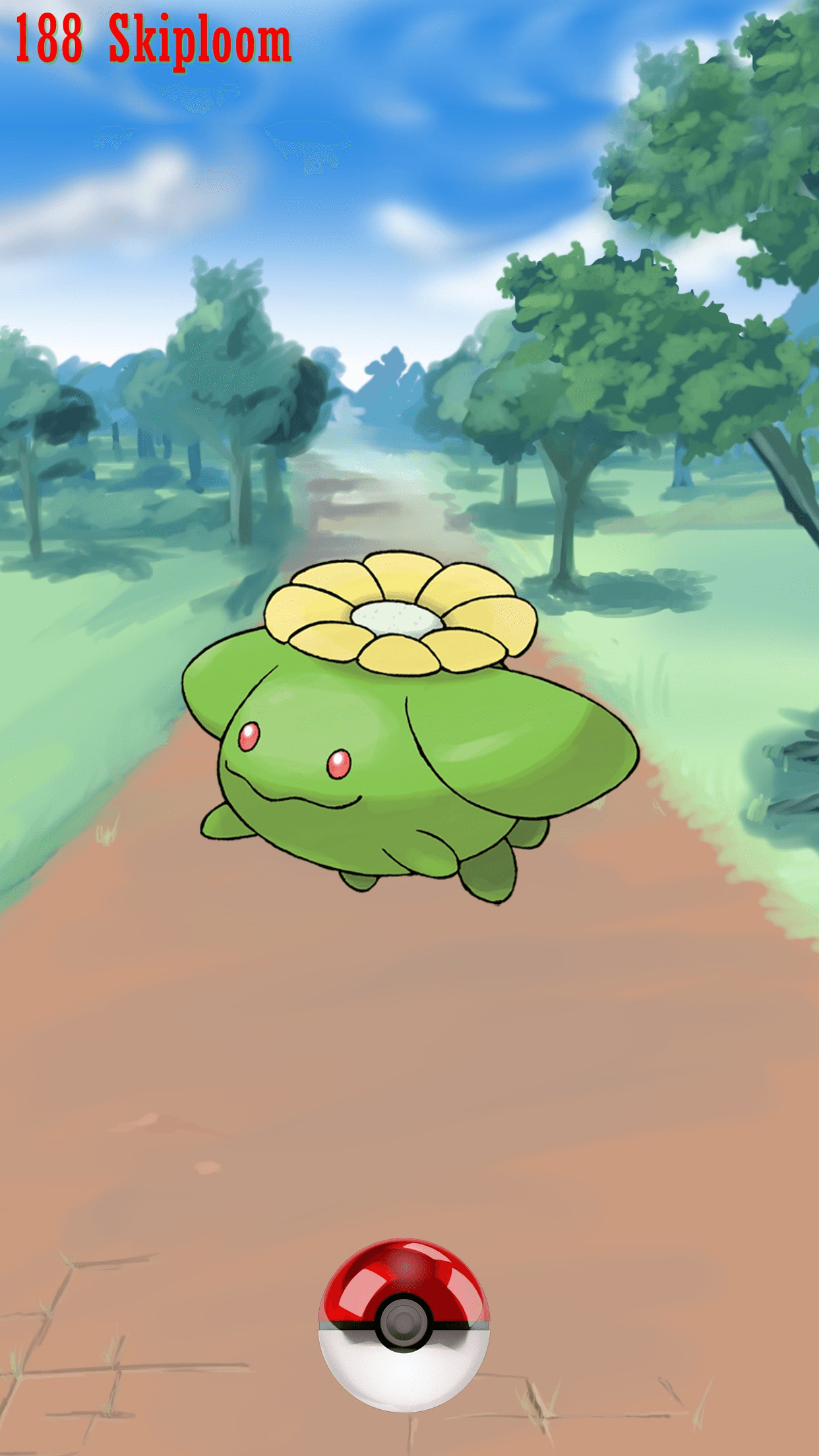 1250x2210 Street Pokeball Skiploom, Phone