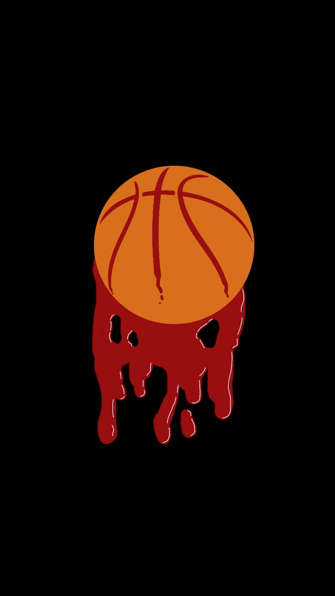 1080x1920 Basketball blood drip iPhone 6 wallpaper, Phone