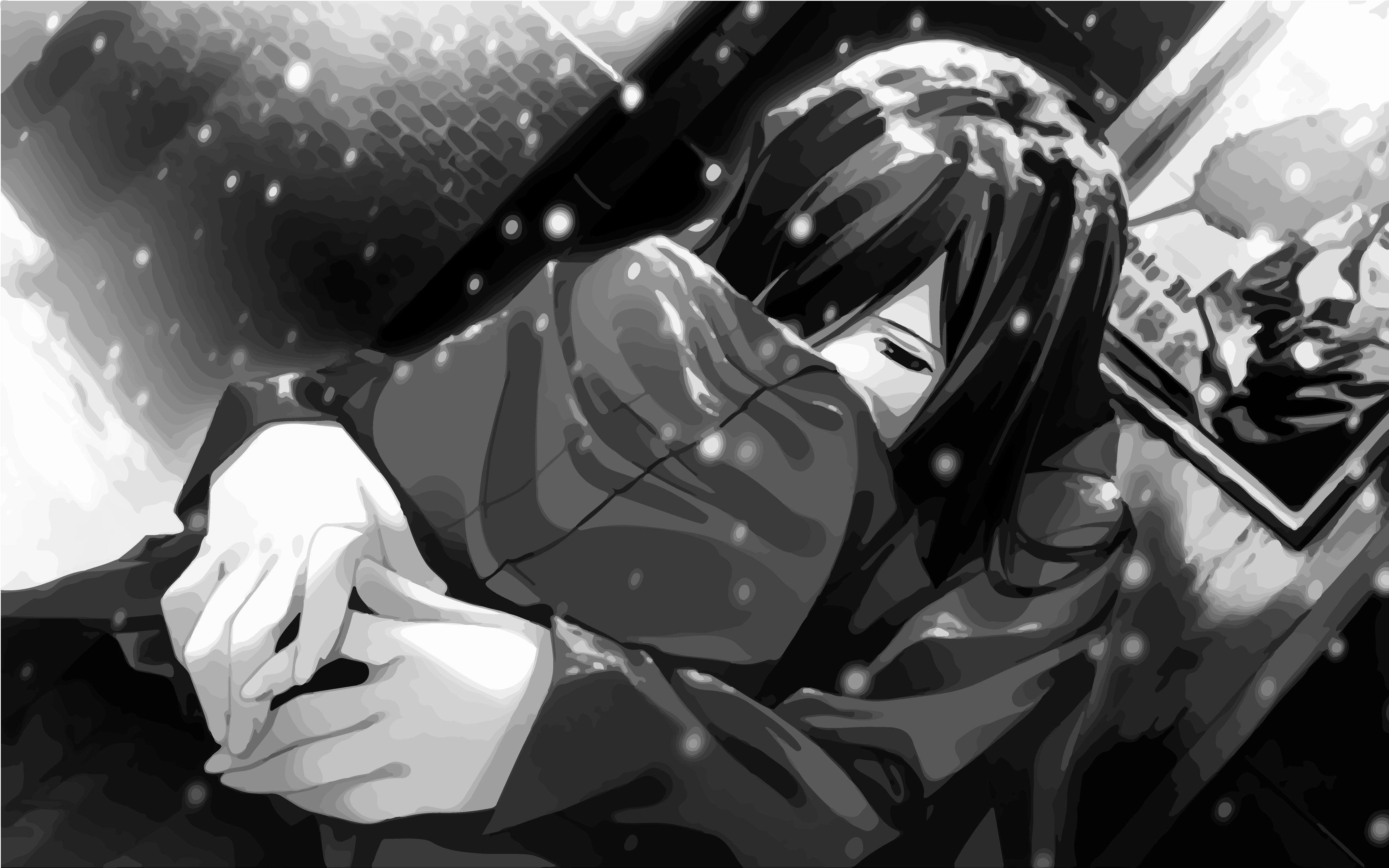 3460x2160 Depressed Sad Anime Girl Crying Drawing and Picture, Desktop