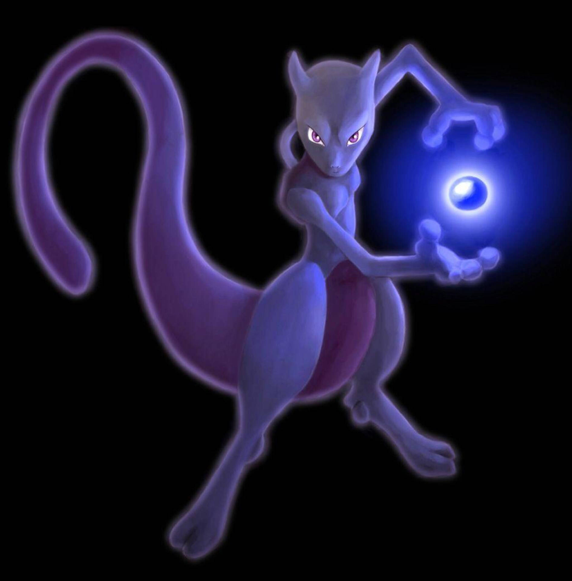 1900x1920 Download Powerful Art the Potency of Pokémon's Mewtwo Wallpaper, Phone