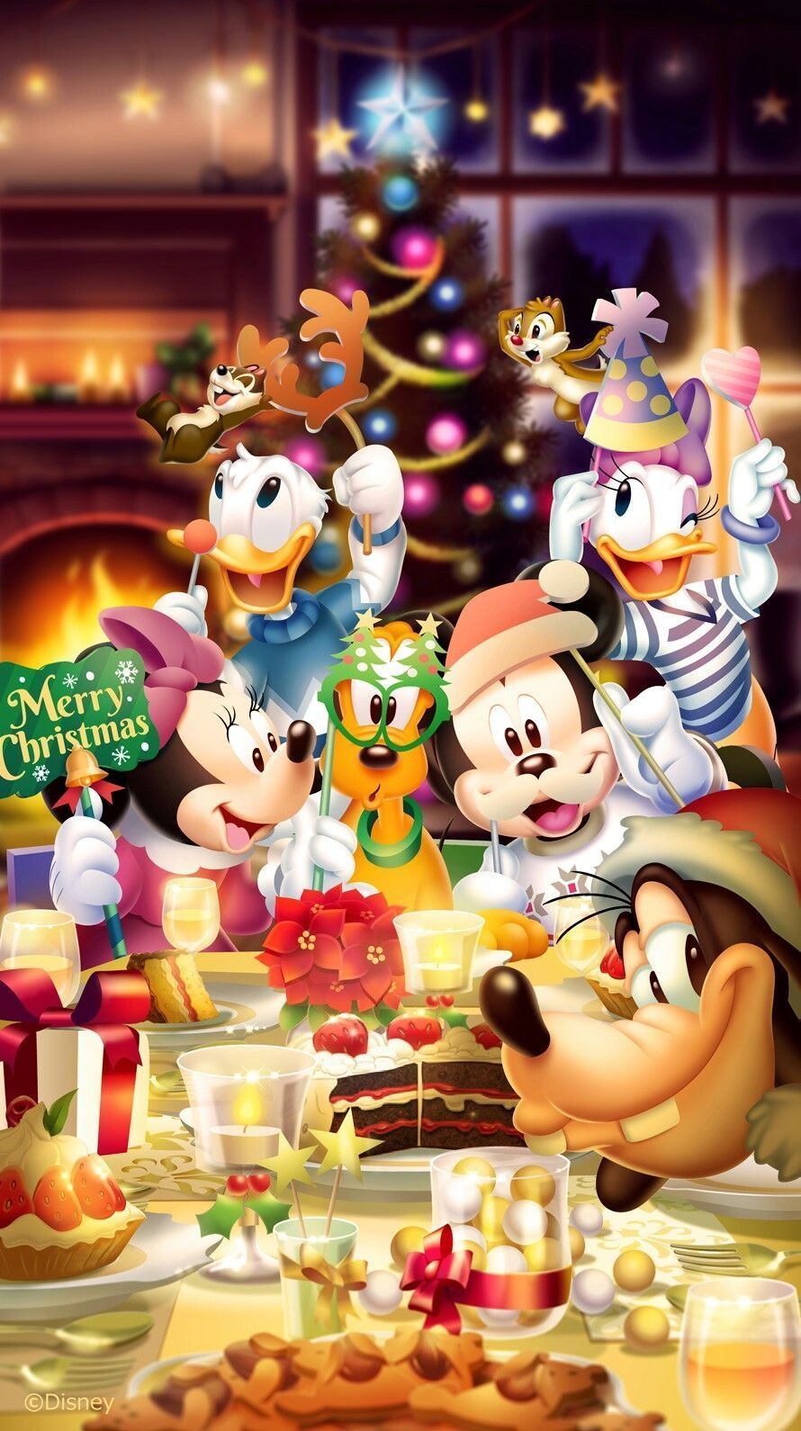 890x1590 Mickey Mouse Christmas iPhone Wallpaper Free Mickey Mouse Christmas iPhone Background, Phone