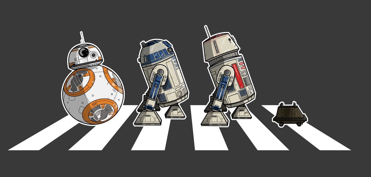 1300x620 Abbey Droids. Star wars wallpaper, Star wars art, Star wars background, Dual Screen