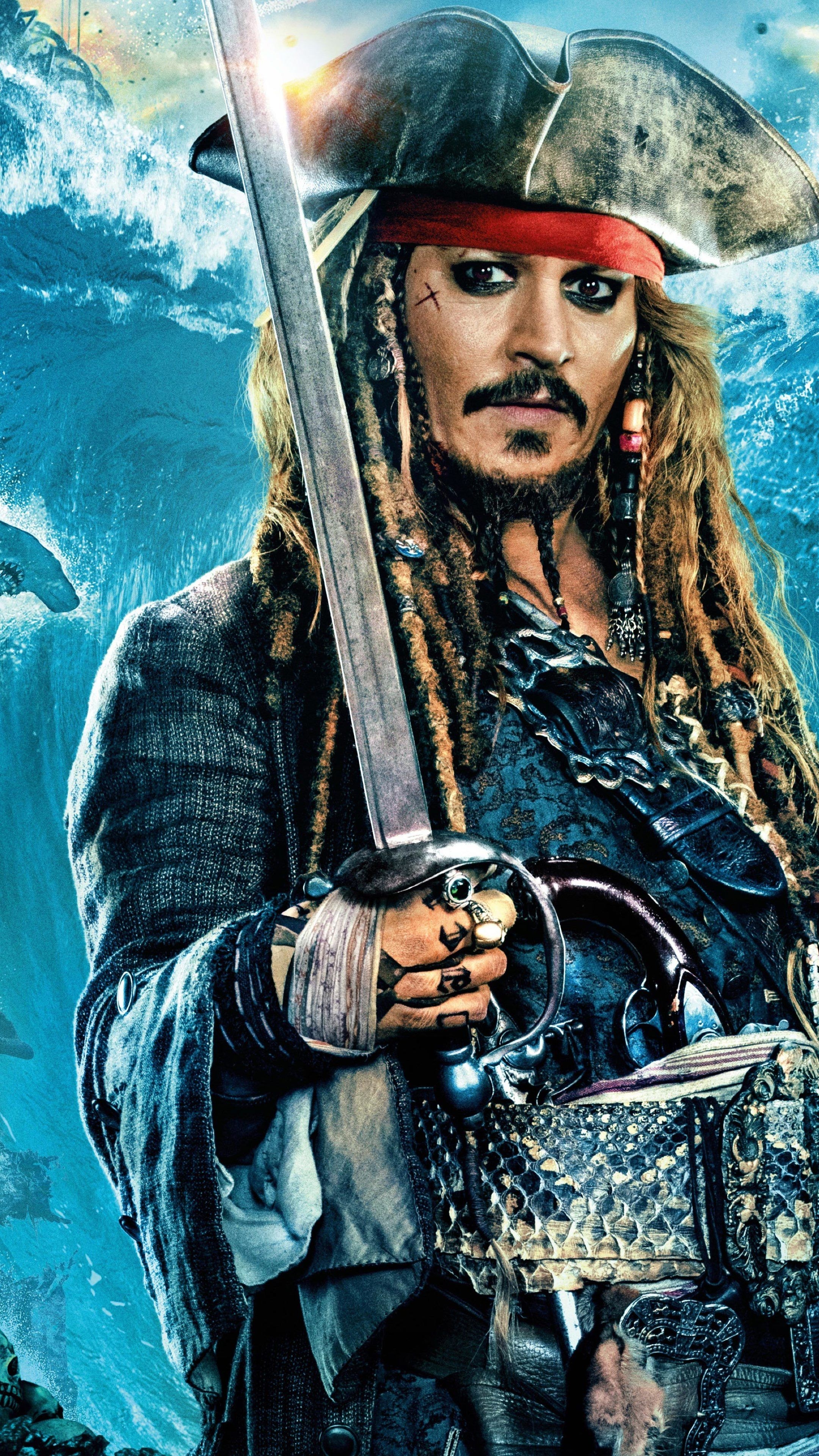 2160x3840 Johnny Depp as Jack Sparrow In Pirates Of The Caribbean, Phone