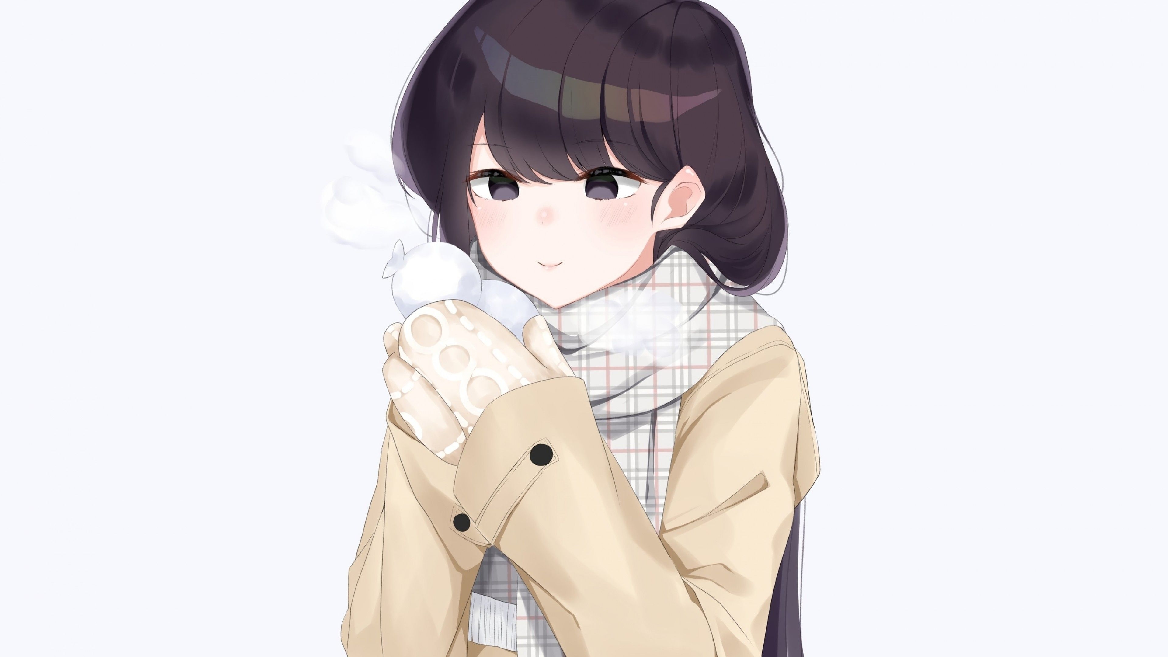 3840x2160 Download  Komi Shouko, Komi San Wa Komyushou Desu, Scarf, Coat, Gloves Wallpaper For UHD TV, Desktop