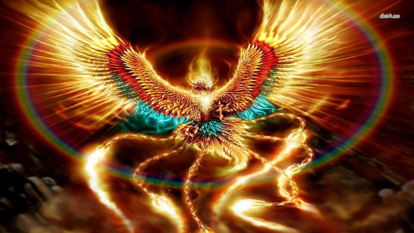 1370x770 phoenix bird wallpaper, Desktop