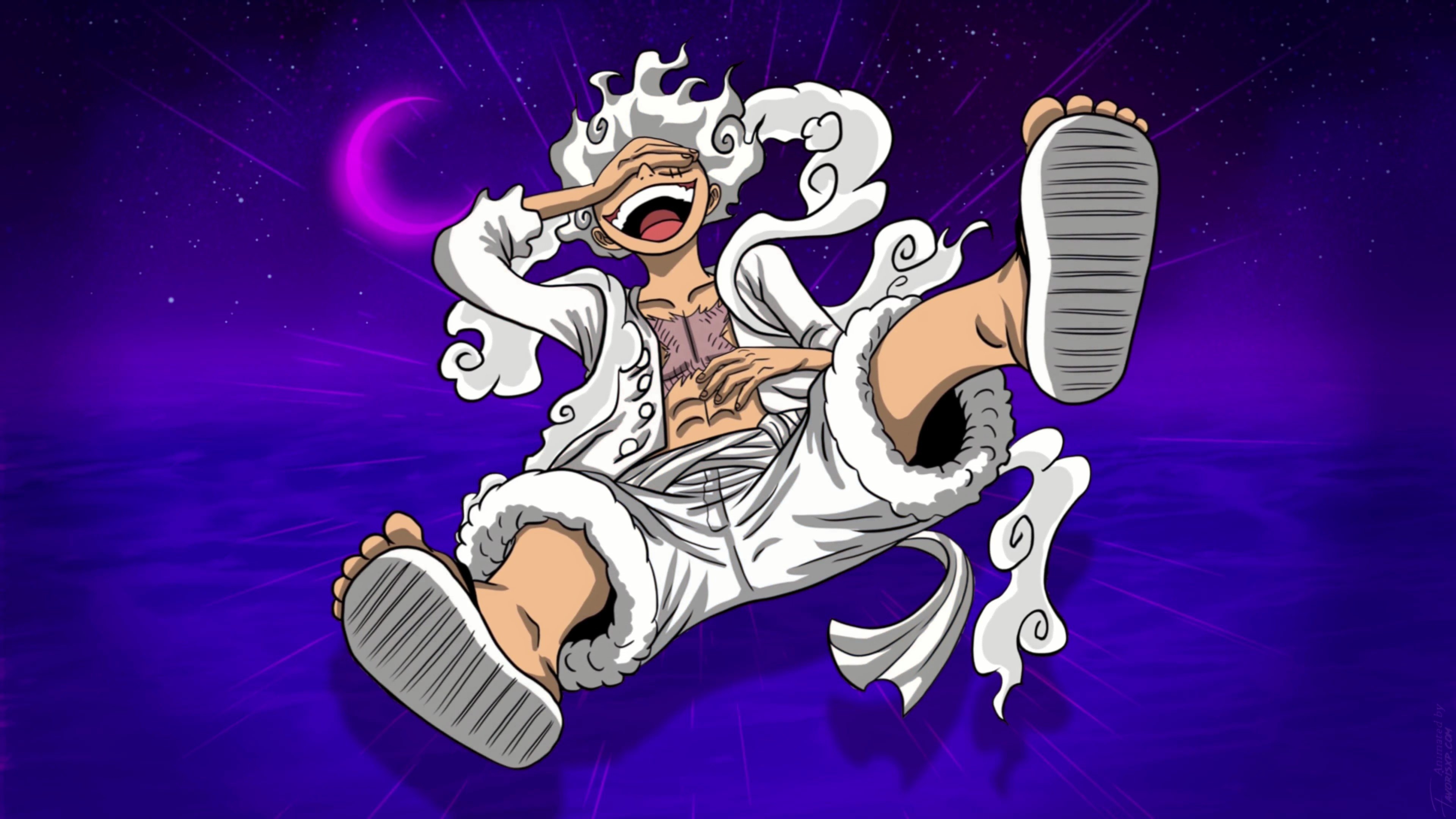 3840x2160 One Piece Monkey D Luffy Gear 5 Animated Wallpaper, Desktop