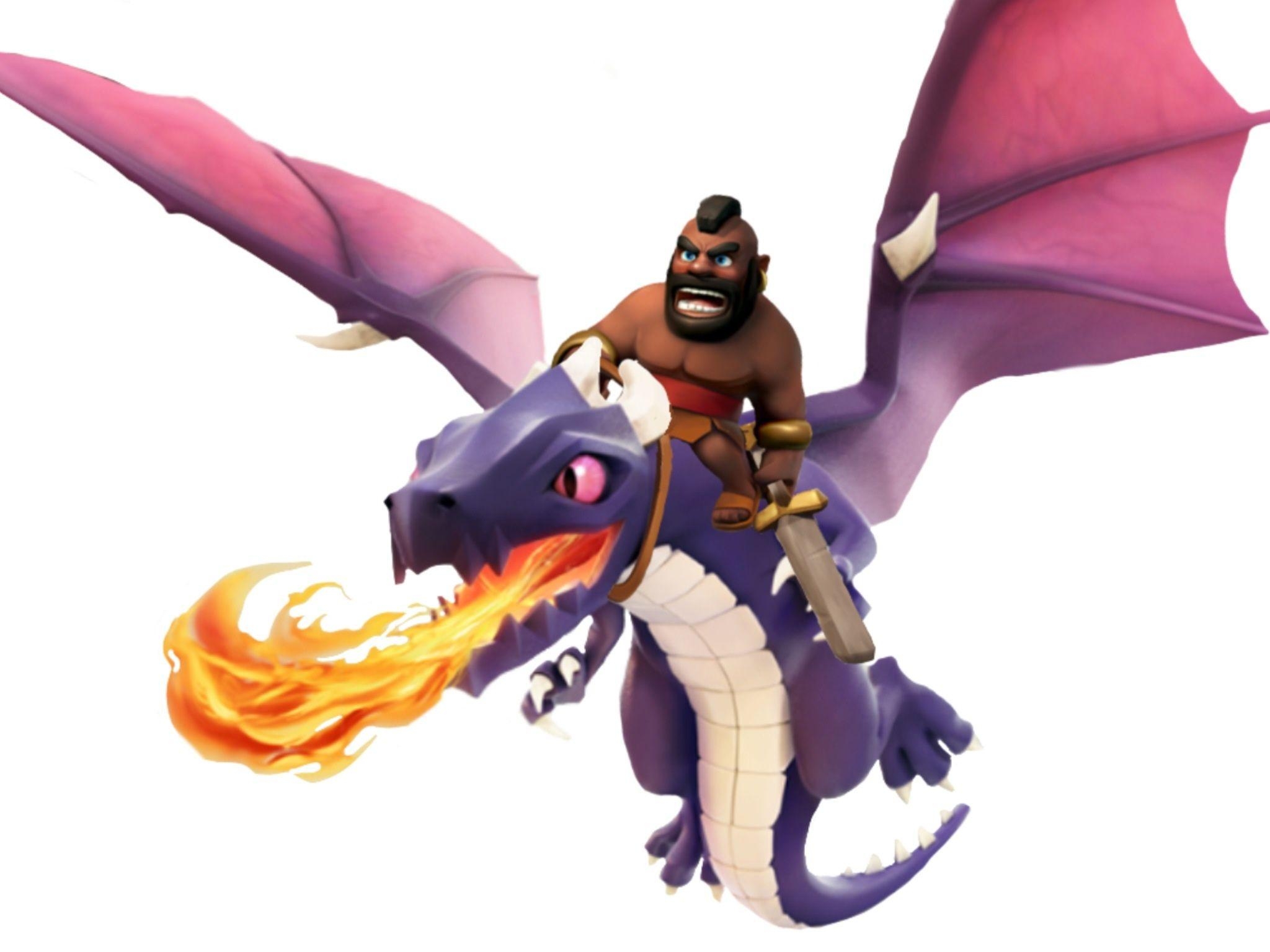 2050x1540 Image for Clash of Clans Hog Rider Dragon 19 Free HD Wallpaper, Desktop