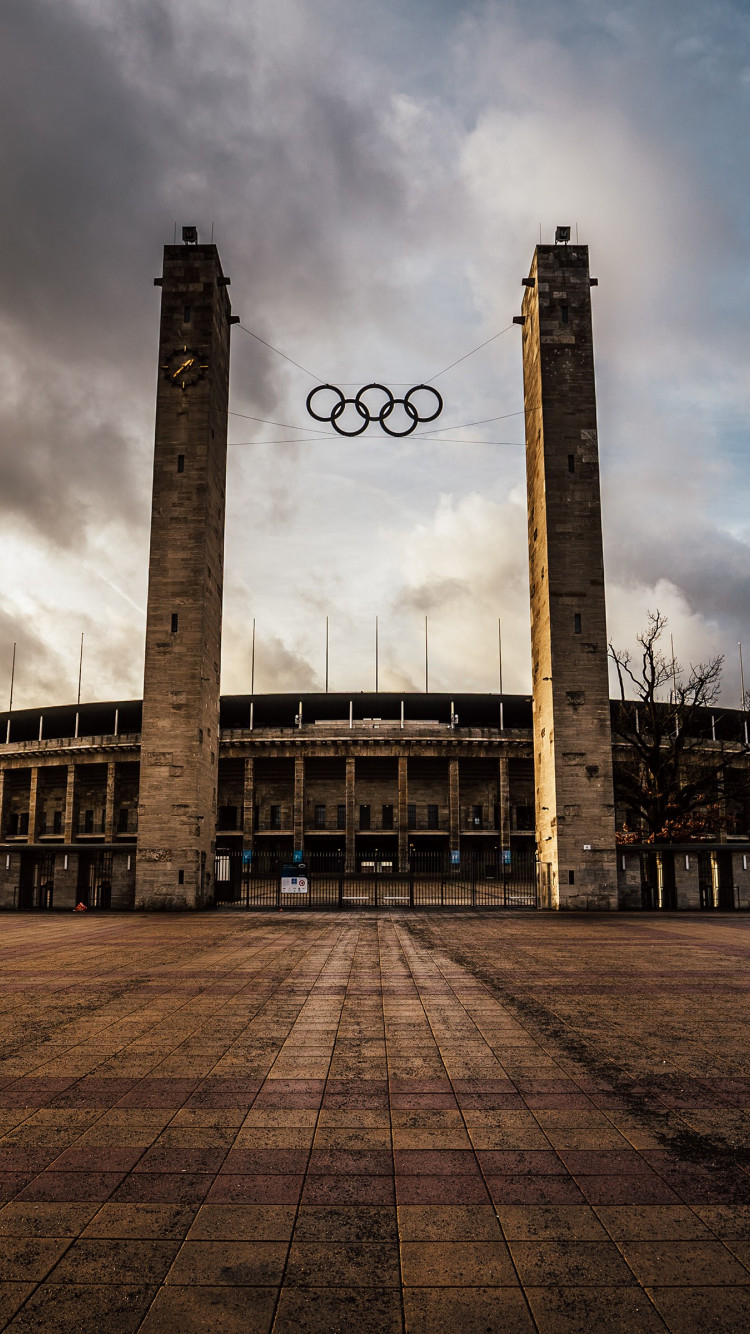 750x1340 Download wallpaper: The Olympiastadion from Berlin, Phone