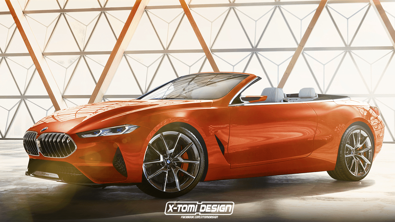 1370x770 BMW 8 Series Convertible on the Nurburgring, Desktop