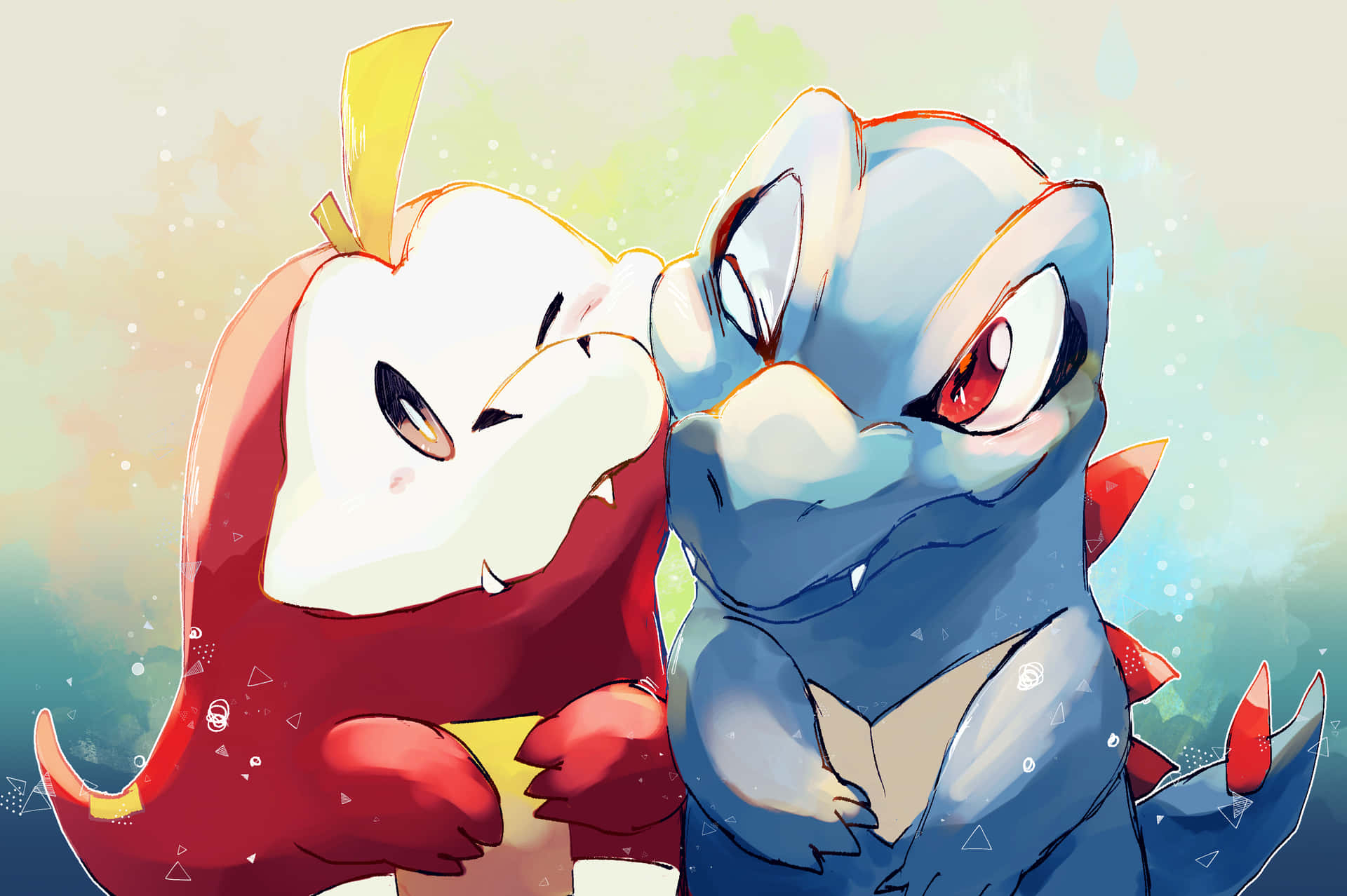 1920x1280 Download Totodile and Fuecoco Pokemon PFP Wallpaper, Desktop