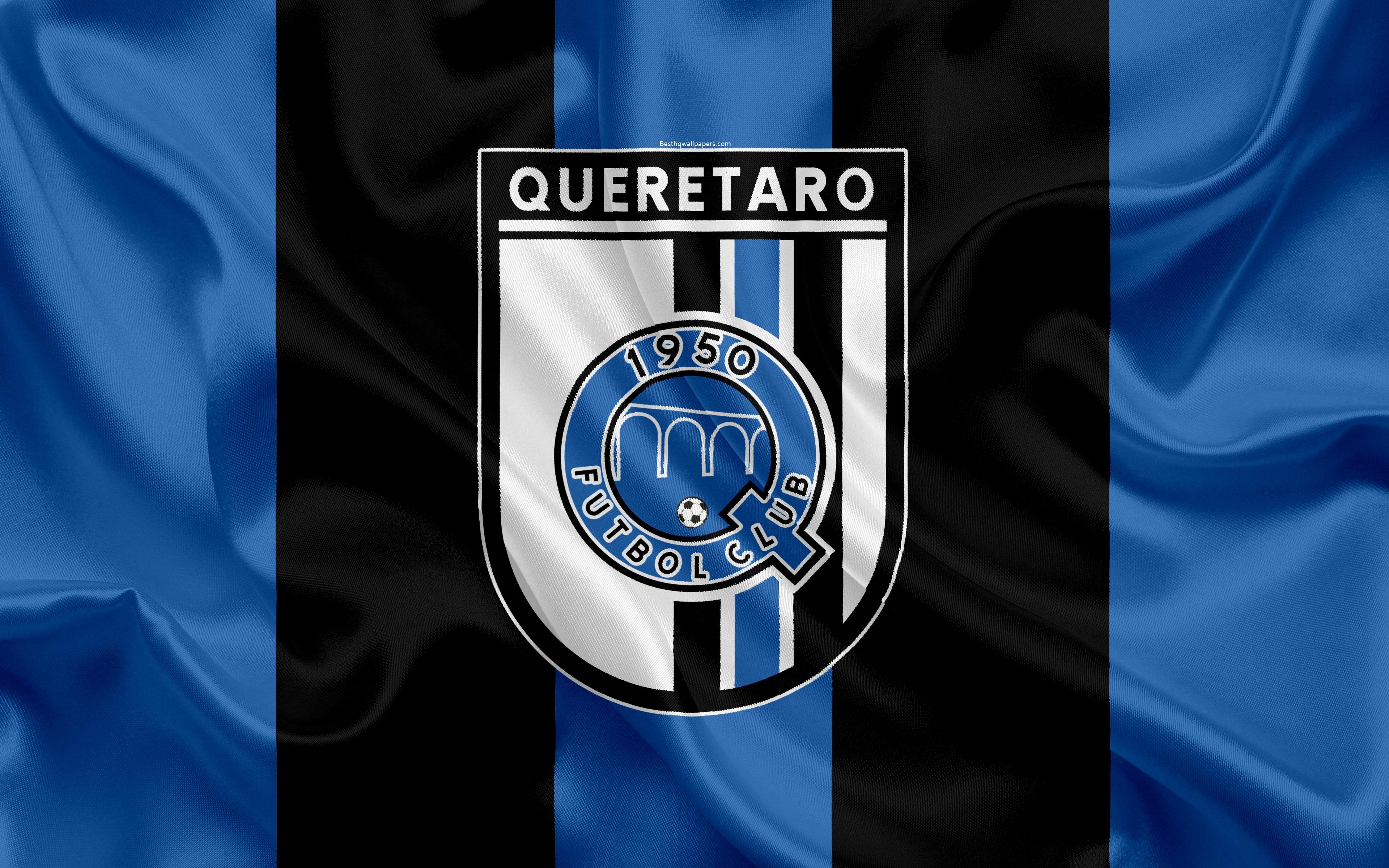 3840x2400 Download wallpaper Queretaro FC, 4k, Mexican football club, emblem, Desktop