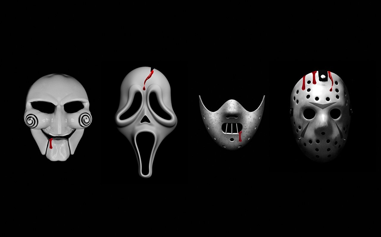 1280x800 Wallpaper Saw Scream Friday the 13th Silence of the Lambs, Jason's, Desktop