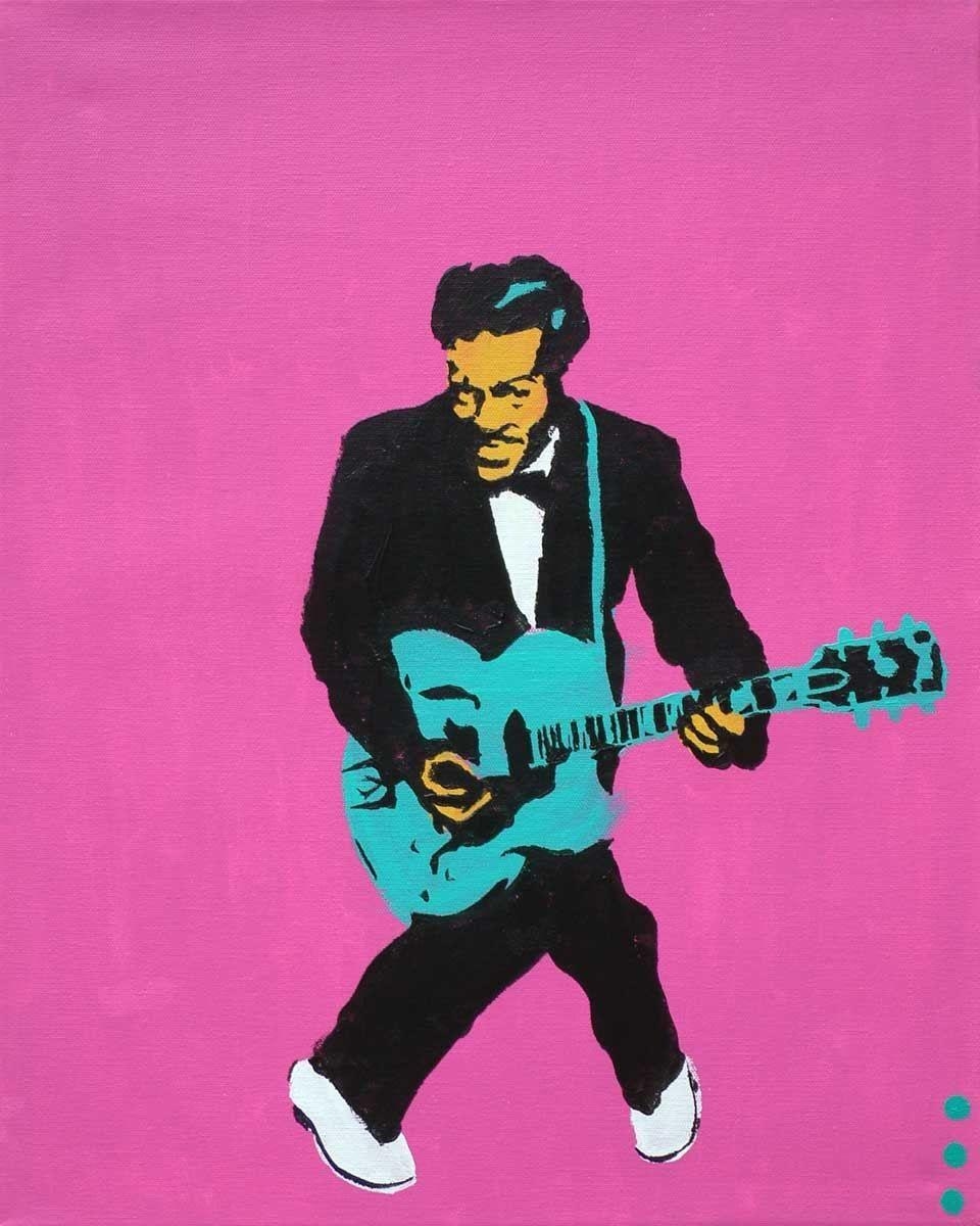 960x1200 chuck berry pics. chuck berry on pink. Rock & Rock Genres, Phone