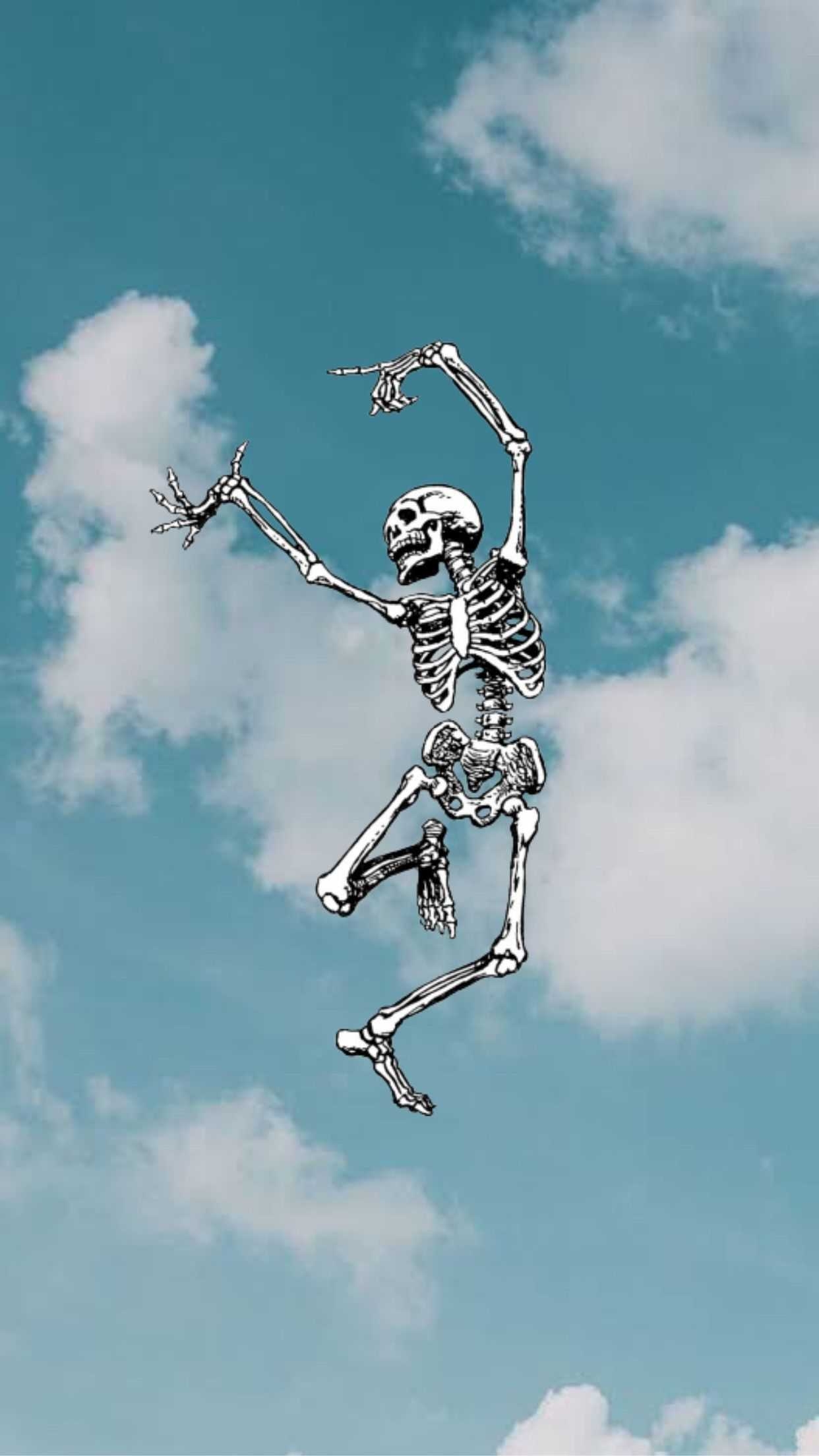 1250x2210 Skeleton Aesthetic Wallpaper, Phone