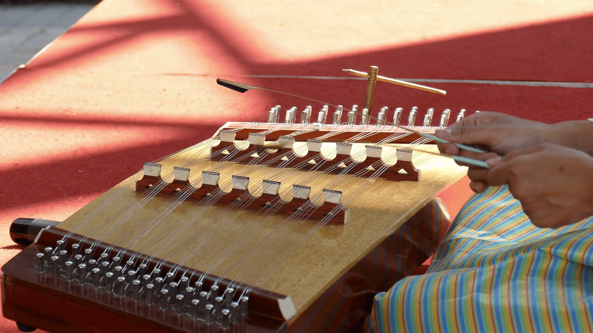 1920x1080 A young asian woman in thailand traditional cloth plays a song on a, Desktop