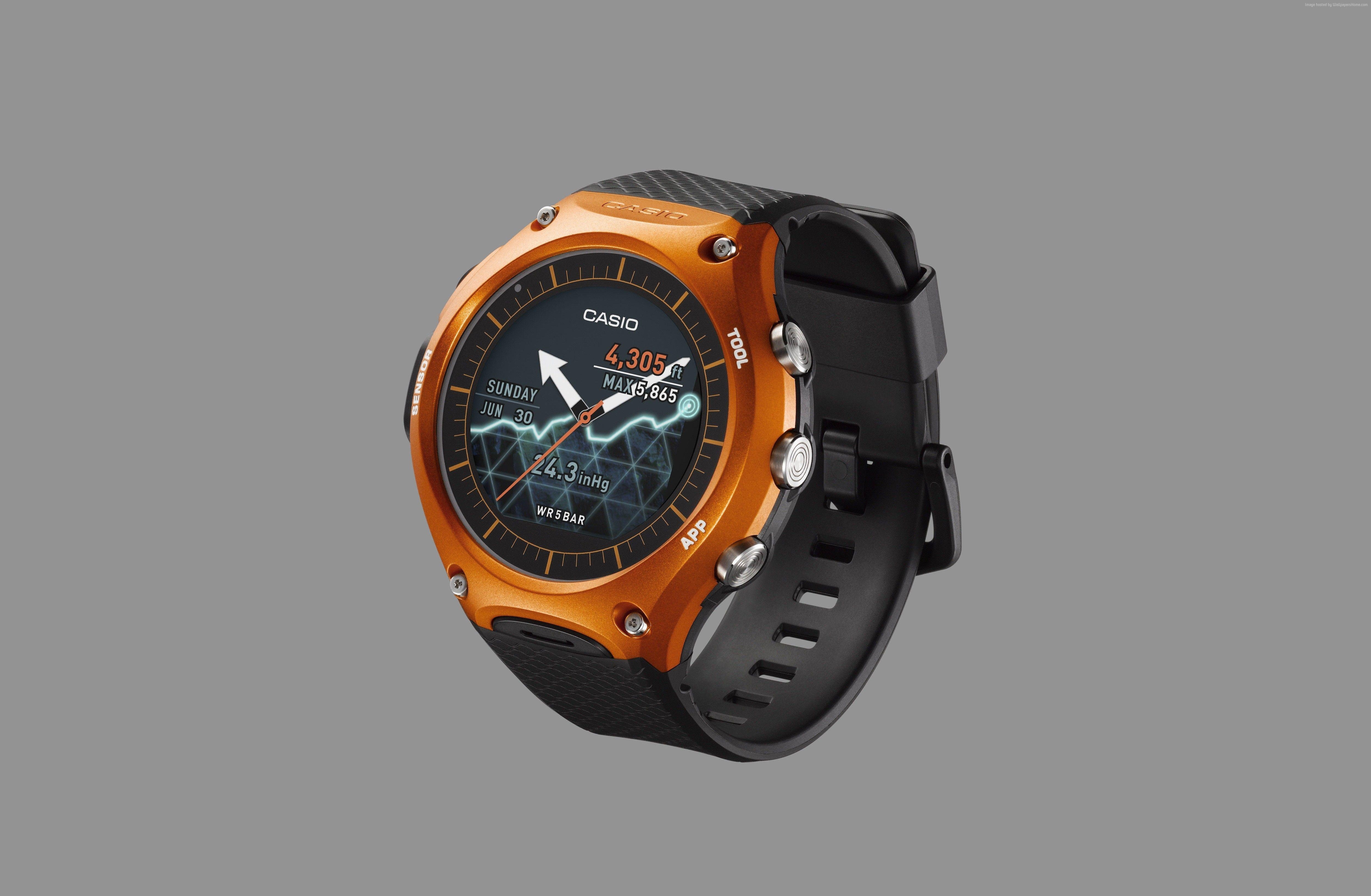 5000x3270 Wallpaper Casio WSD F Smart Watch, CES Hi Tech, Desktop