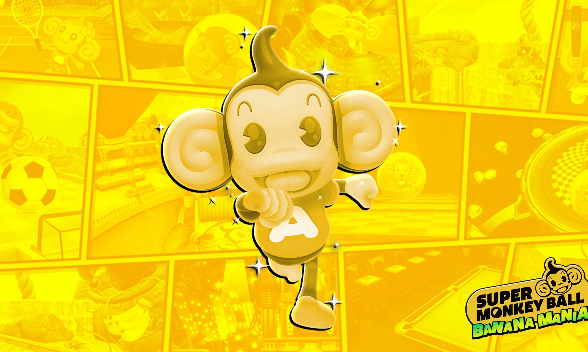 2000x1200 SEGA reveals new mode and Gold AiAi in Super Monkey Ball: Banana Mania, Desktop