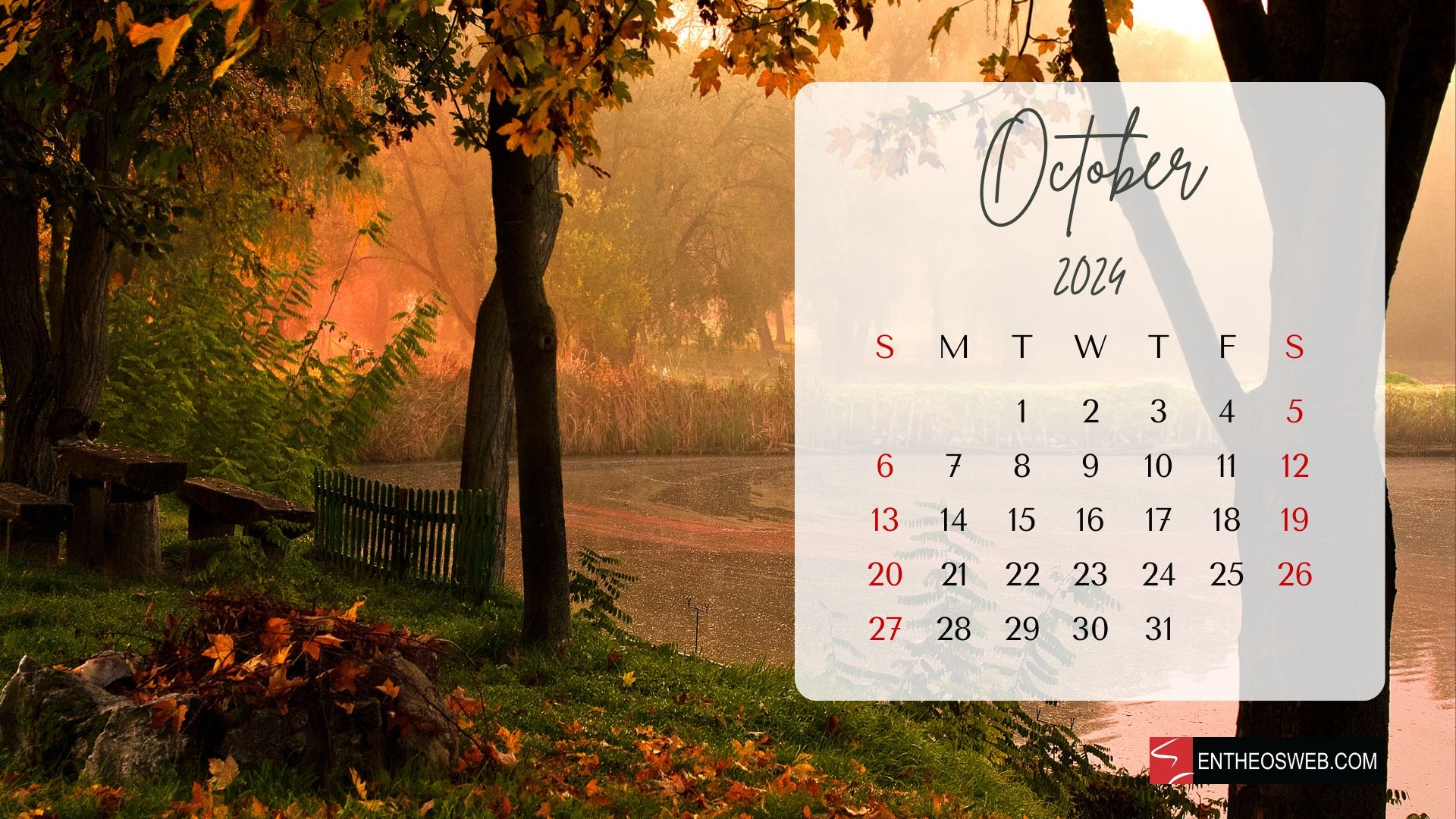 1920x1080 October 2024 Calendar Desktop Wallpaper, Desktop