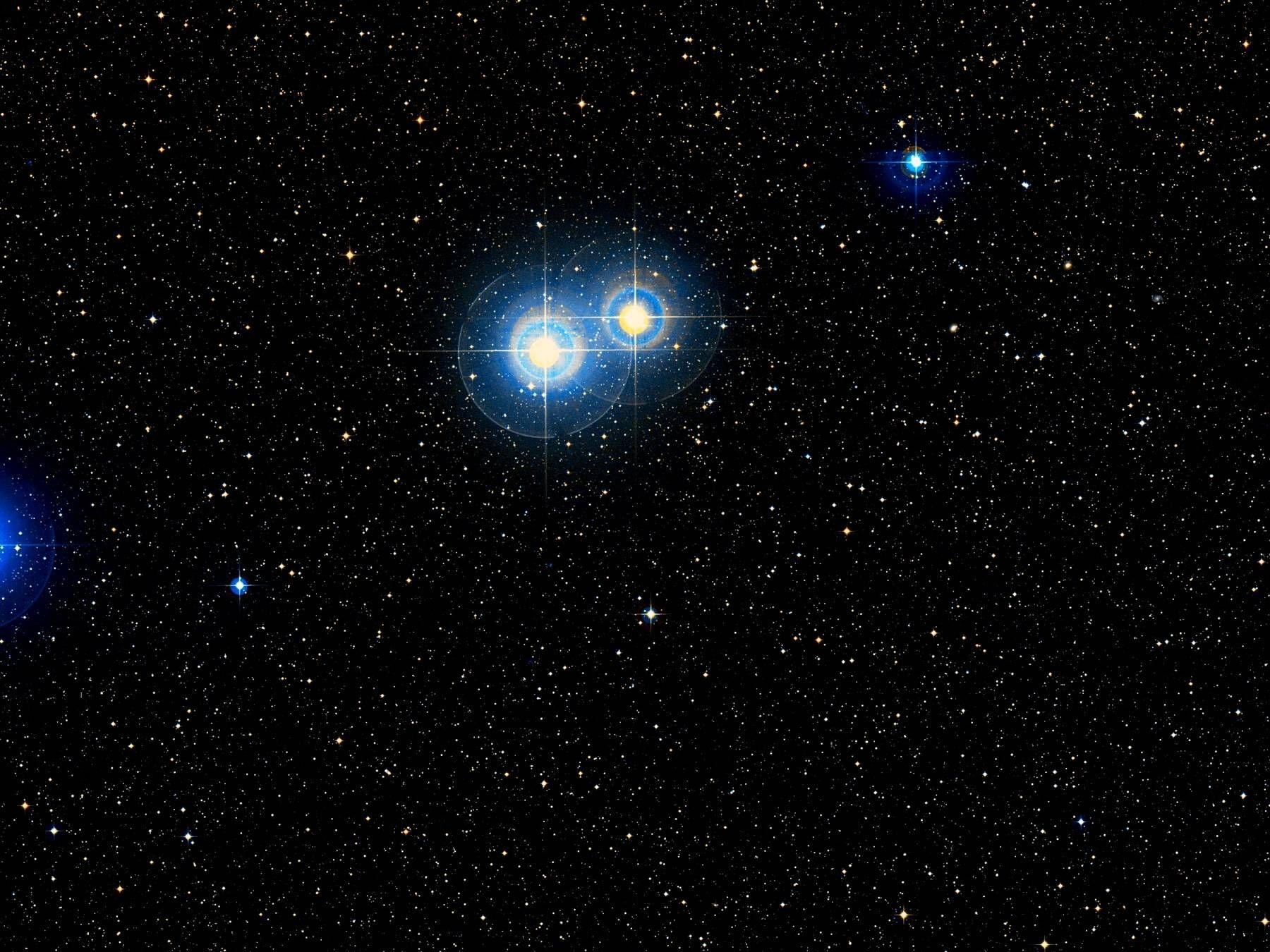 1800x1350 Binary Star System. Double Star Alpha Capricorni Alpha, Desktop