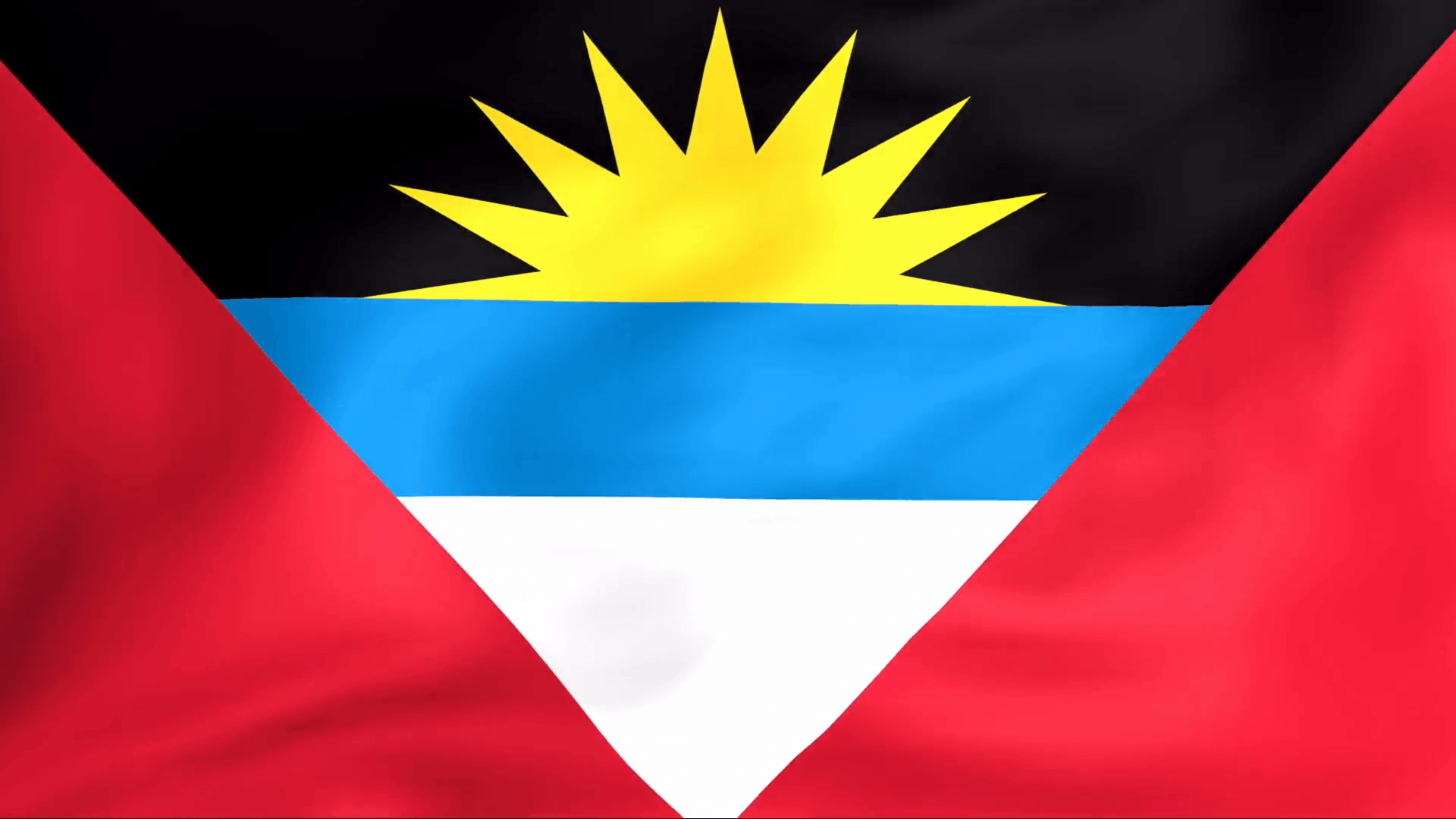 1920x1080 Developing the flag of Antigua and Barbuda Stock Video Footage, Desktop