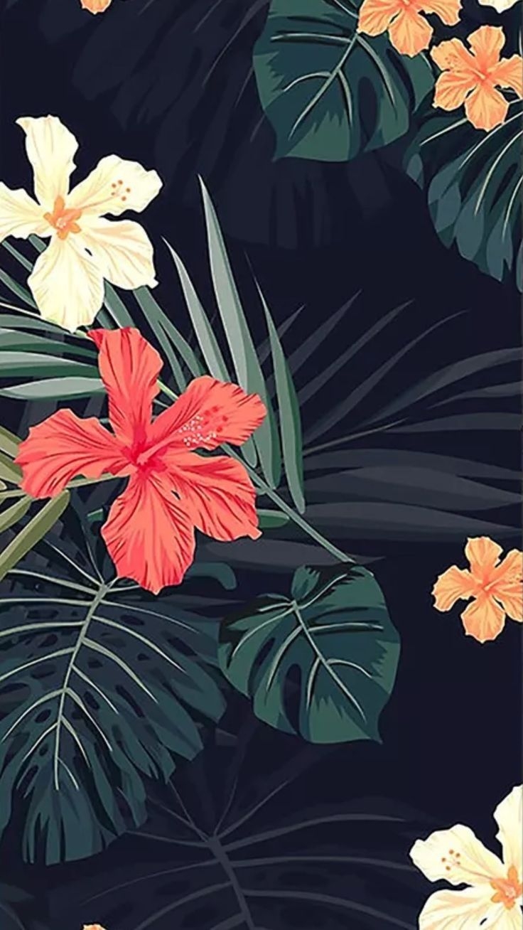 740x1310 tropical update. Wallpaper iphone summer, Flowery wallpaper, Floral wallpaper, Phone