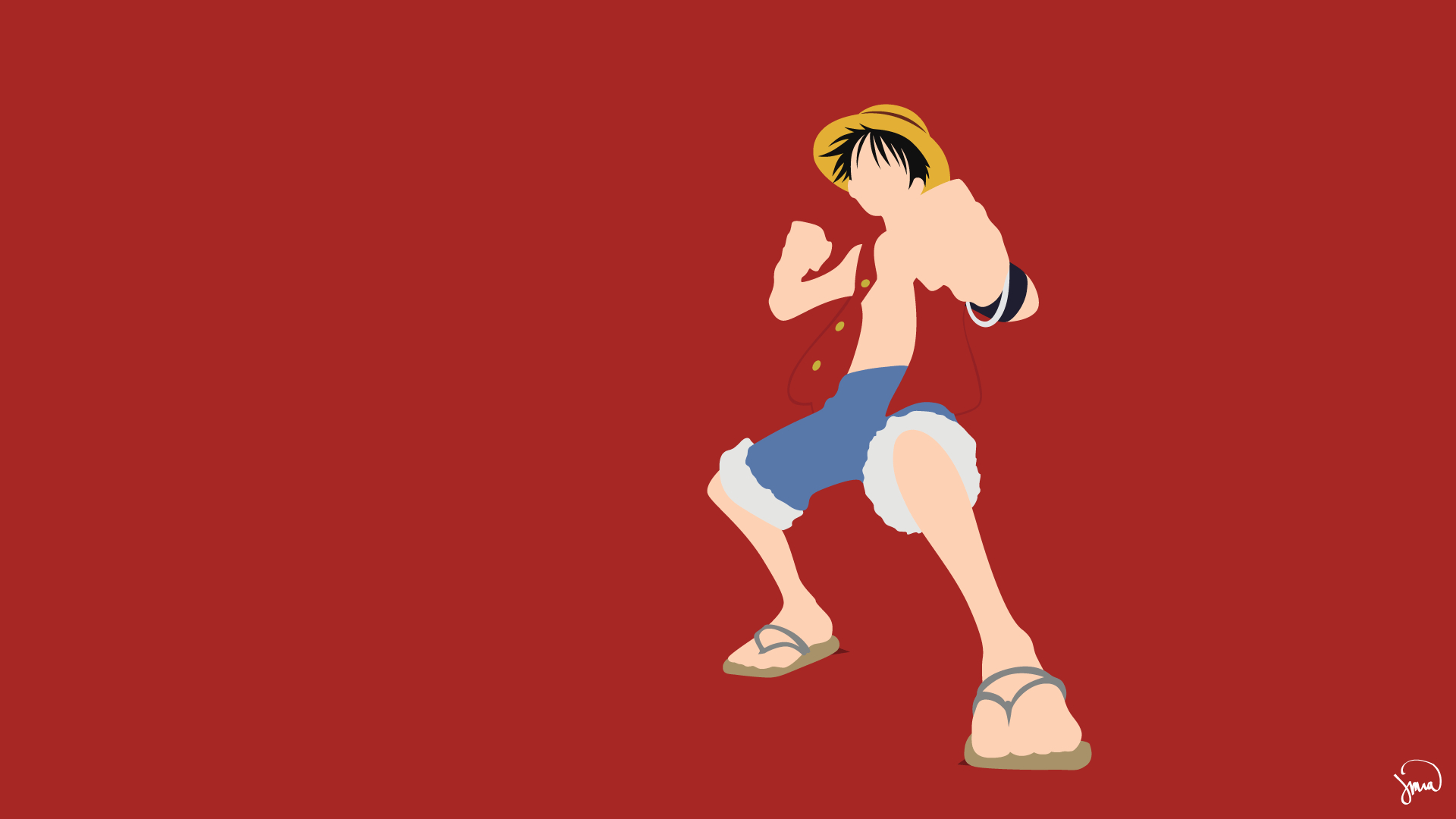 1920x1080 Cool One Piece Minimalist Wallpaper, Desktop