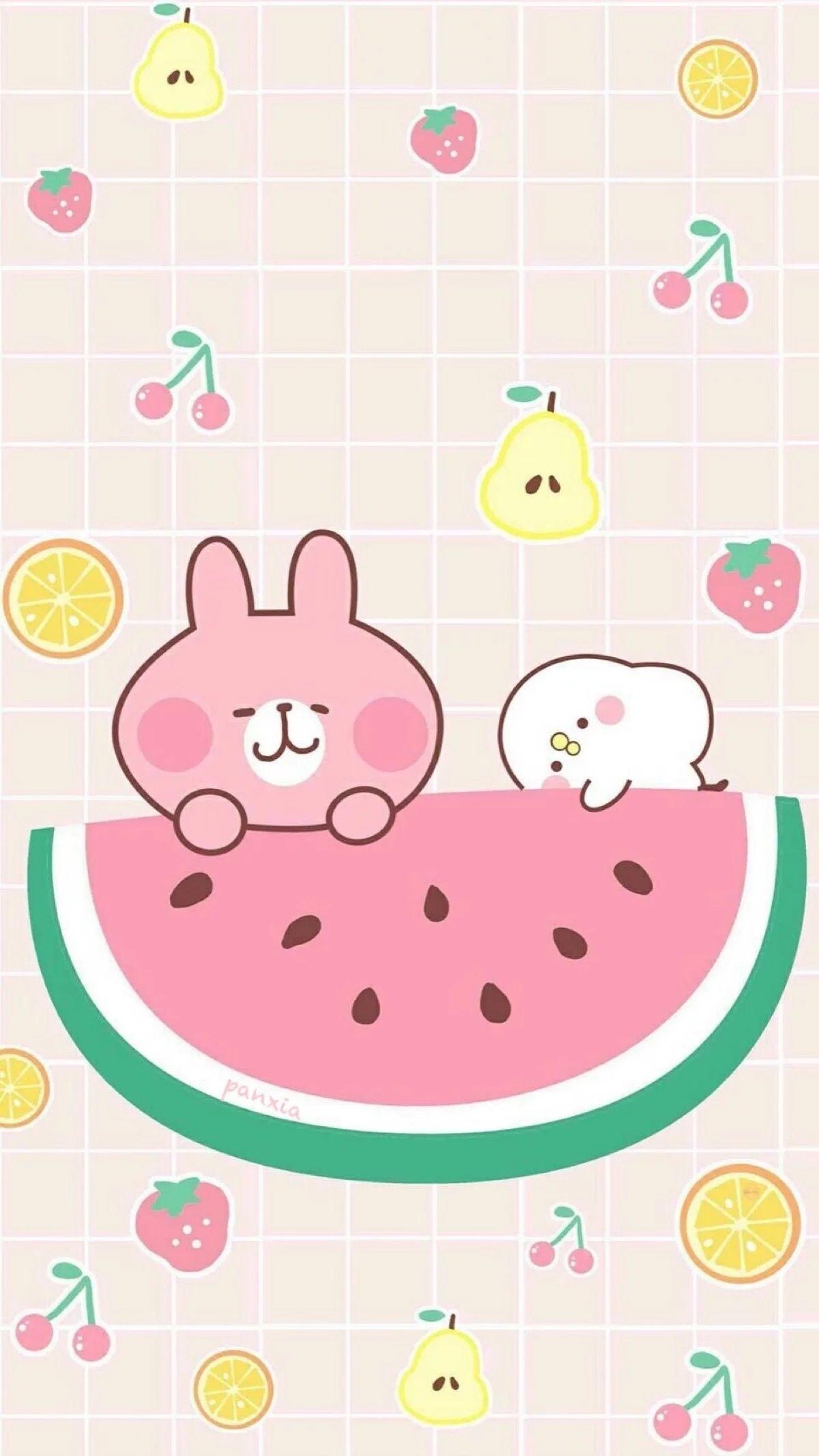 1200x2140 Kawaii Strawberry Wallpaper, Phone