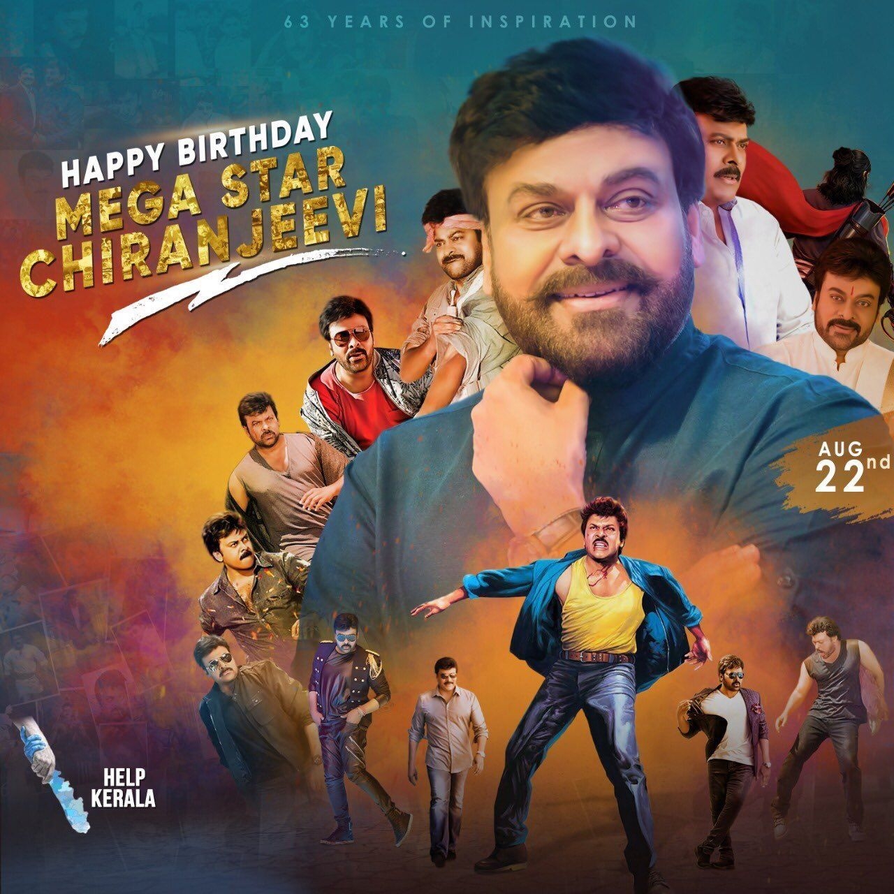 1280x1280 Happy birthday chiranjeevi. Mega star, Happy birthday photo, Prabhas pics, Phone