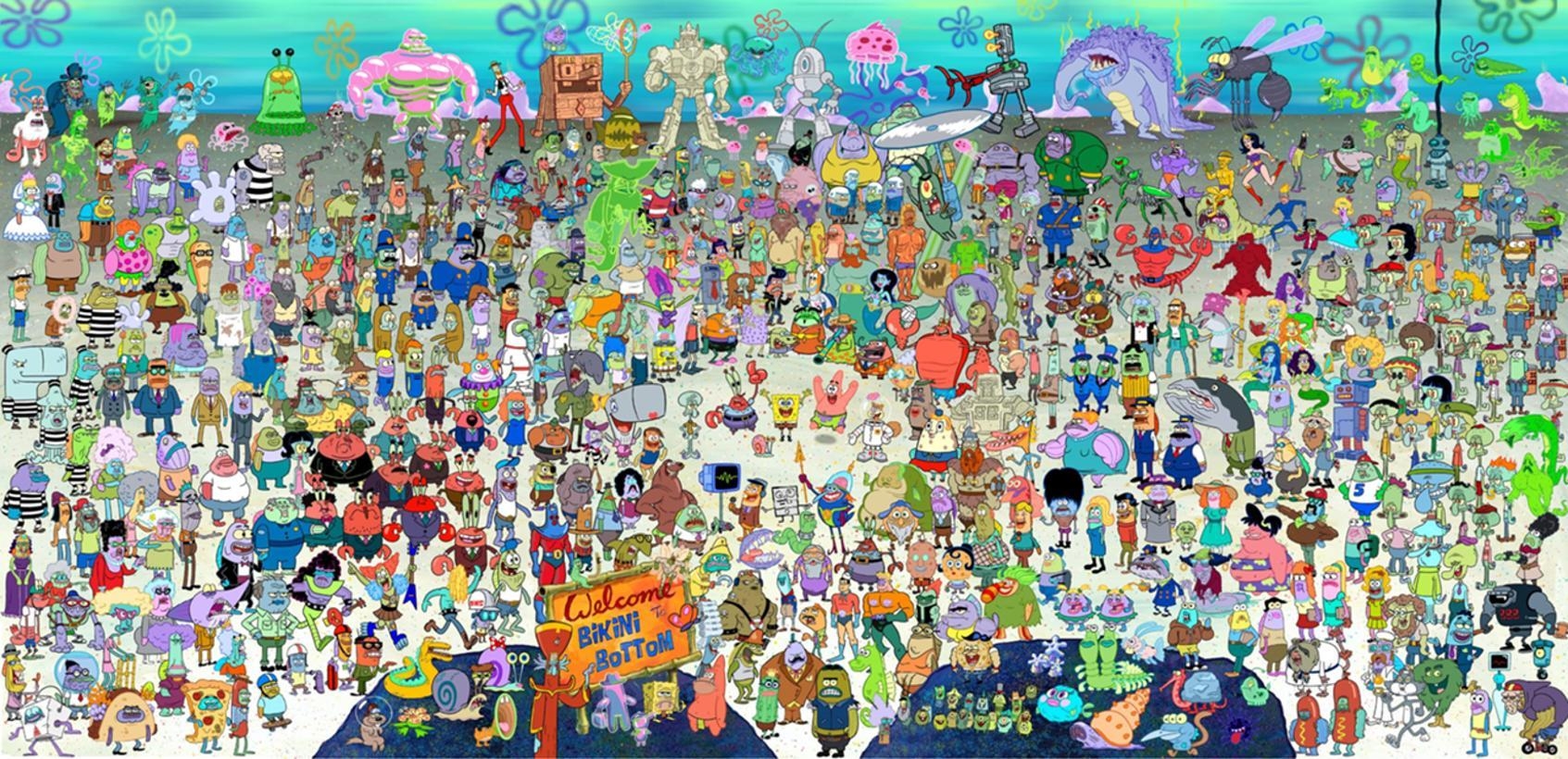 1700x820 Every SpongeBob Squarepants character ever. [], Dual Screen