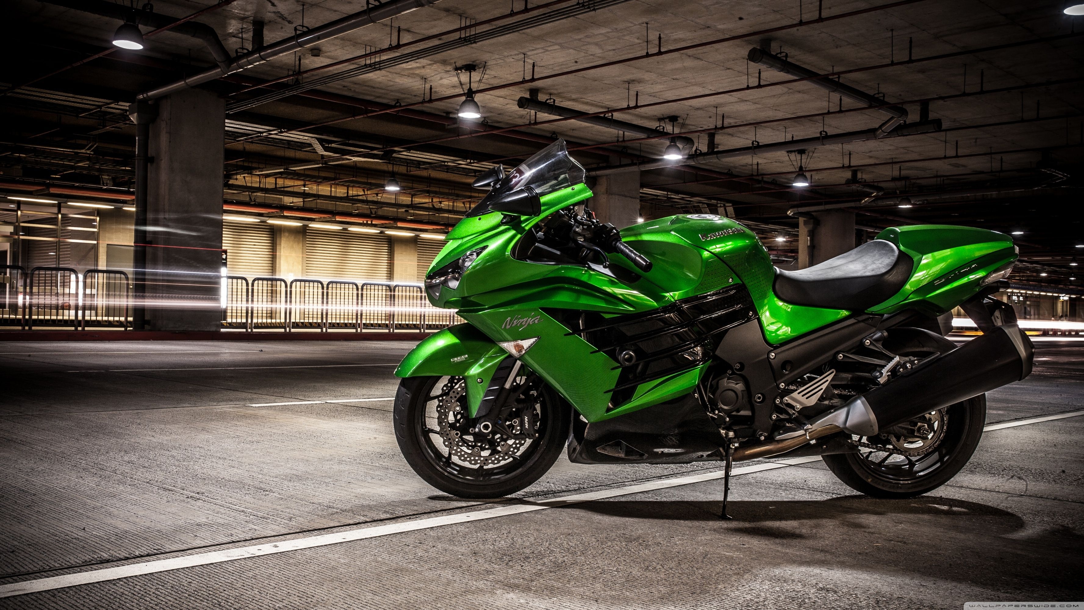 3560x2000 Lime Green Kawasaki Ninja Motorcycle ❤ 4K HD Desktop Wallpaper, Desktop