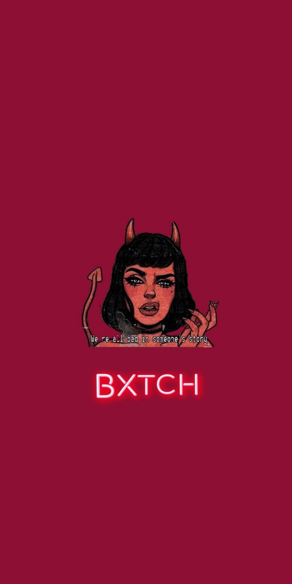 1030x2050 Red bad bitch wallpaper, Phone