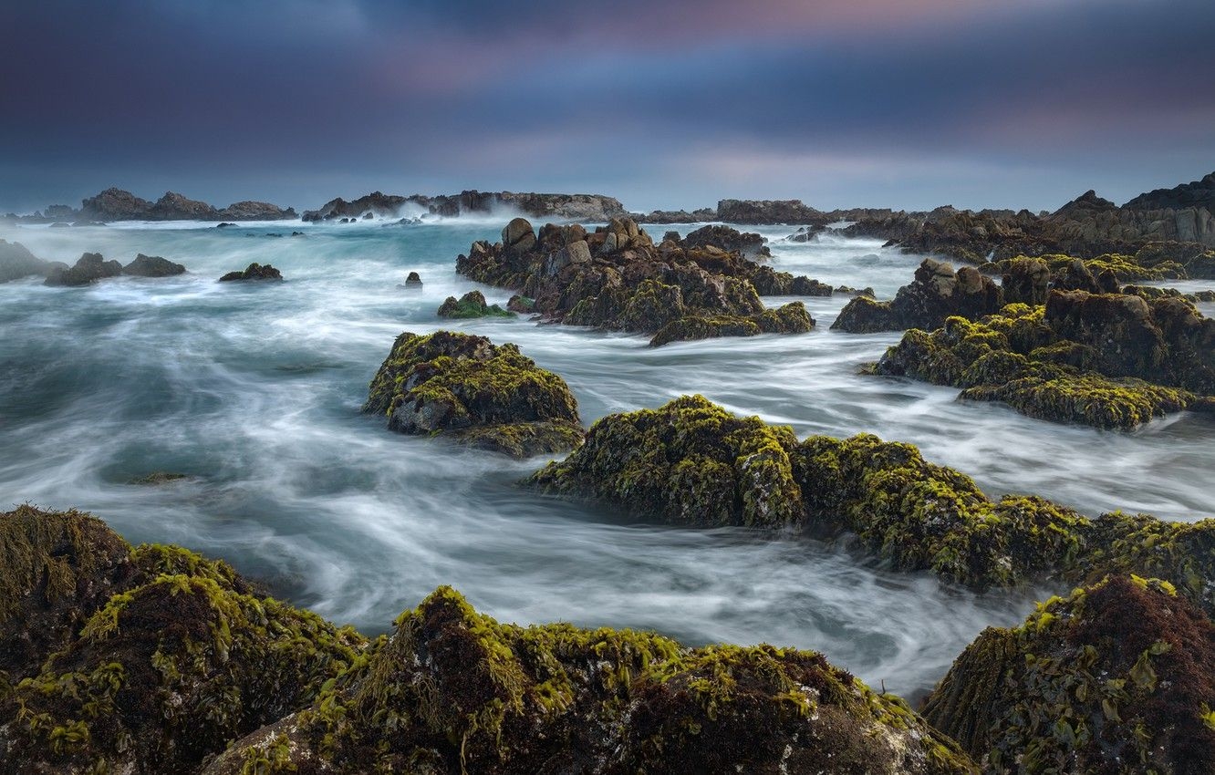 1340x850 Wallpaper the ocean, coast, CA, Pacific Ocean, California, Desktop