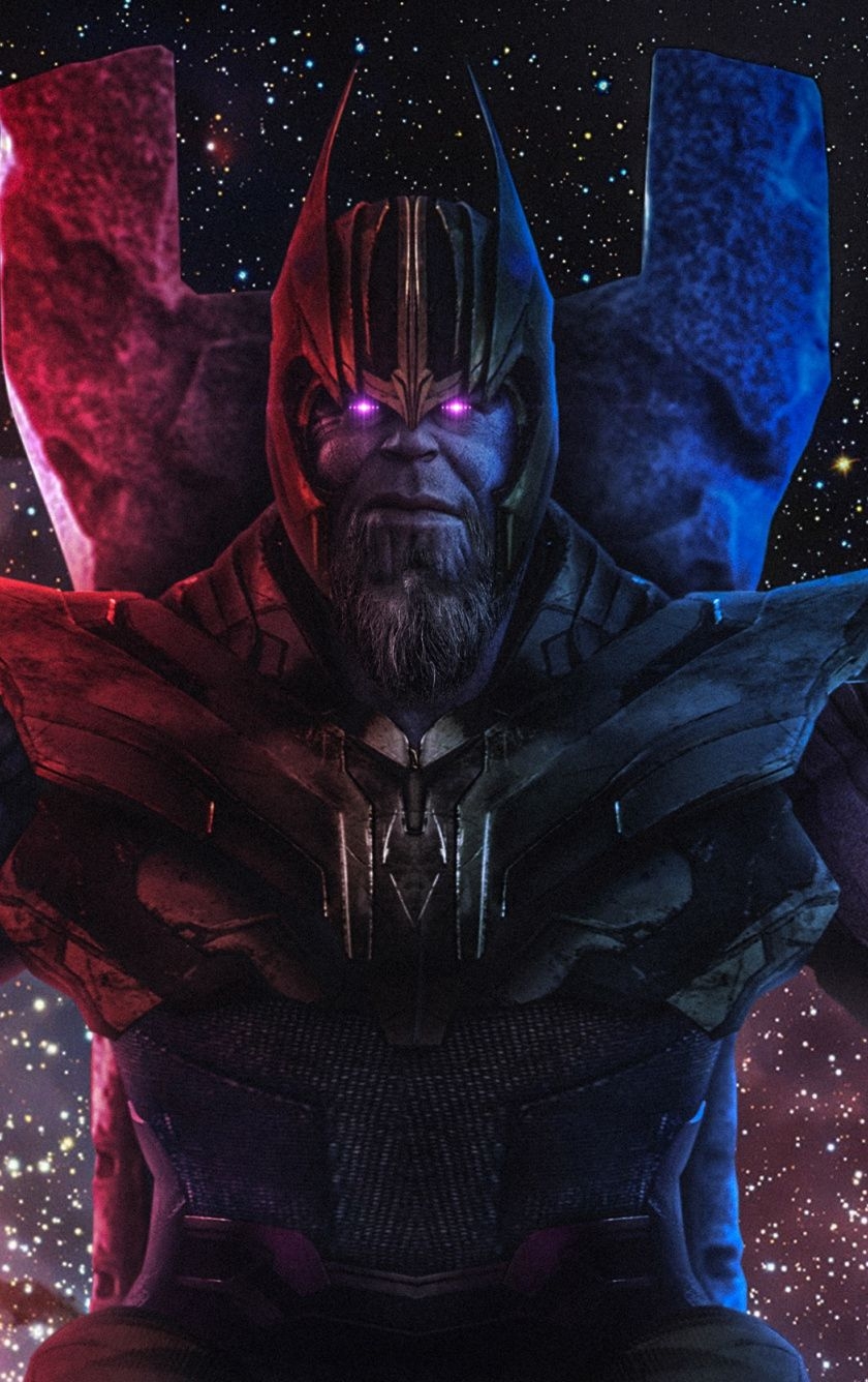 840x1340 Download Thanos: Infinity Gauntlet, movie, fan art, Avengers 4, Phone