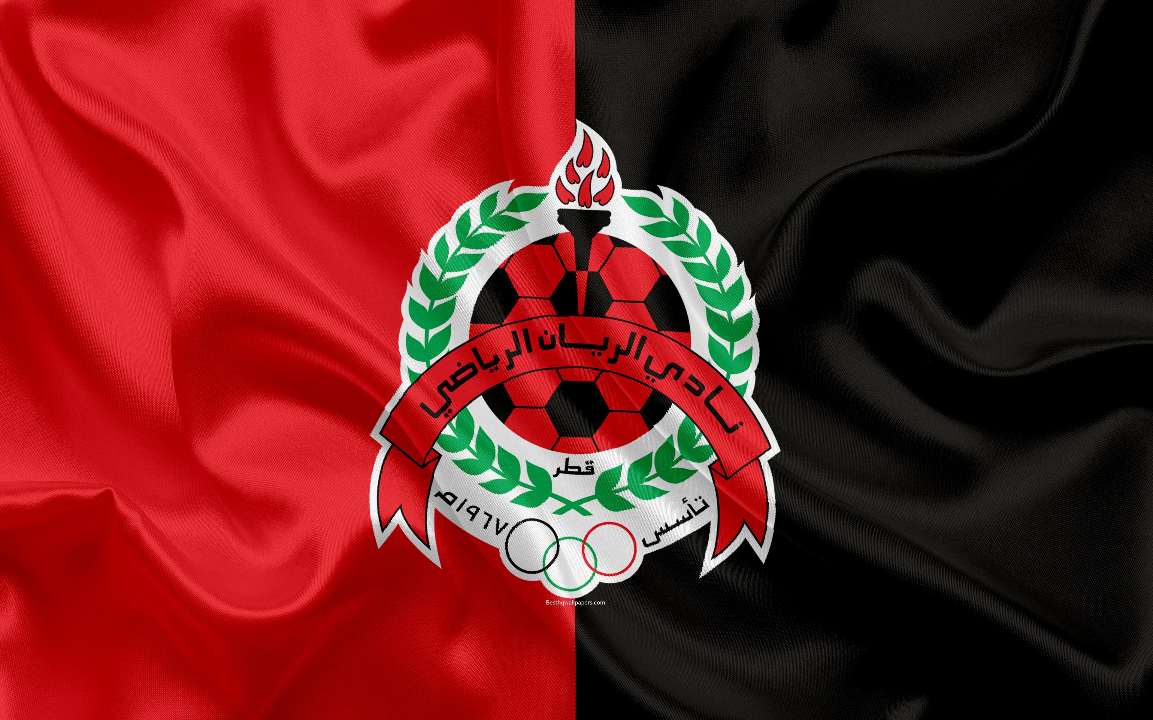 3840x2400 Download Wallpaper Al Rayyan SC, Al Rayyan FC, 4k, Qatar Football, Desktop