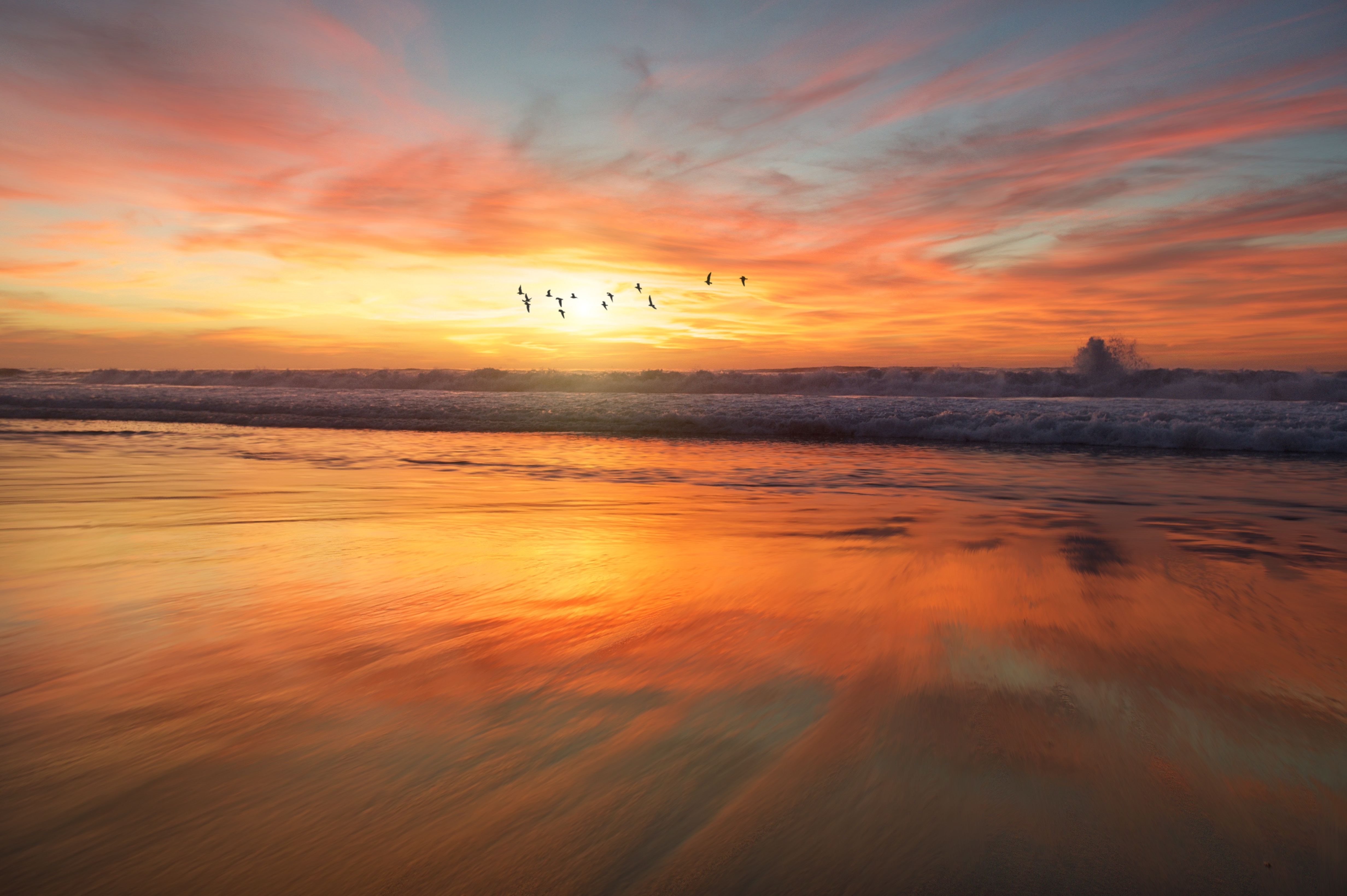 4930x3280 San Diego Beach Sunrise iPhone, Desktop