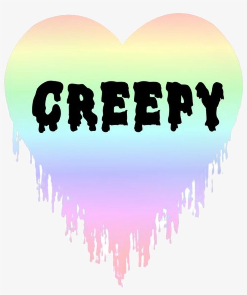 820x980 Creepy Pastel Melting Heart Freetoedit Clip Black And, Phone