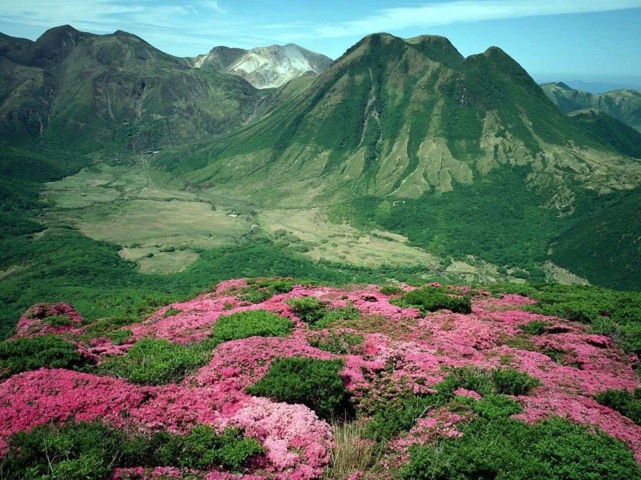 1280x960 Primaveral Tag wallpaper: Montana Mountains Green Pinks State, Desktop