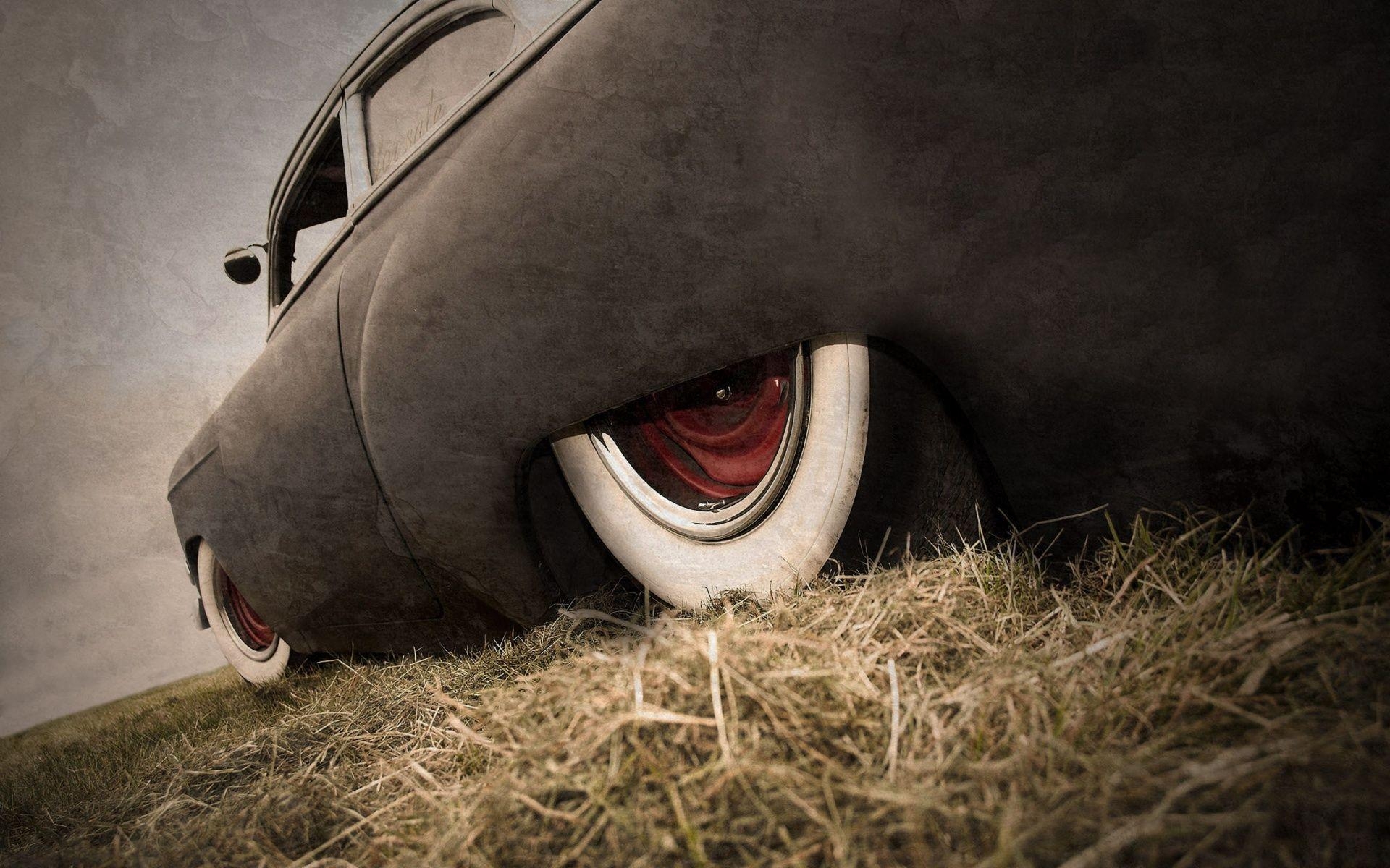 1920x1200 Old Car on Field Wallpaper, Desktop