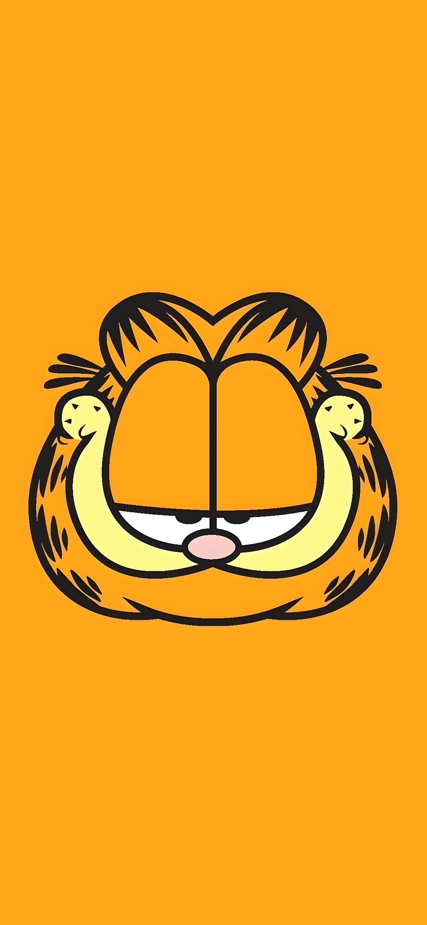 1470x3180 Smiling Garfield Orange Wallpaper, Phone