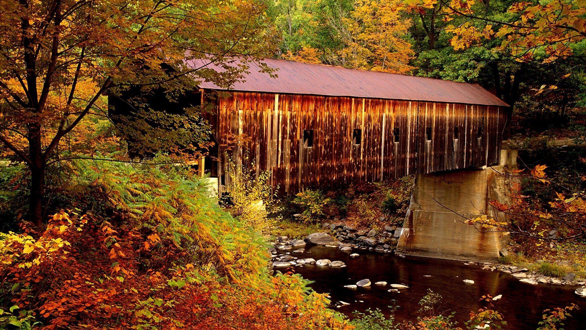 1920x1080 Covered Bridges In Vermont, Desktop