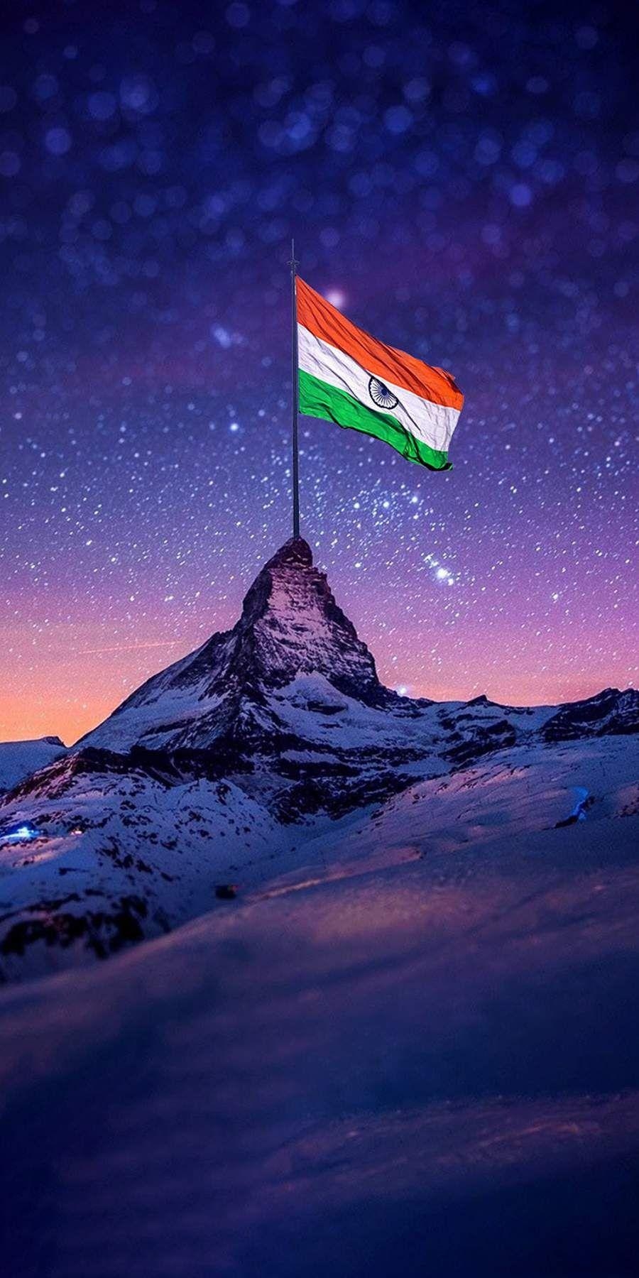 900x1800 Indian Flag Mountain iPhone Wallpaper, Phone