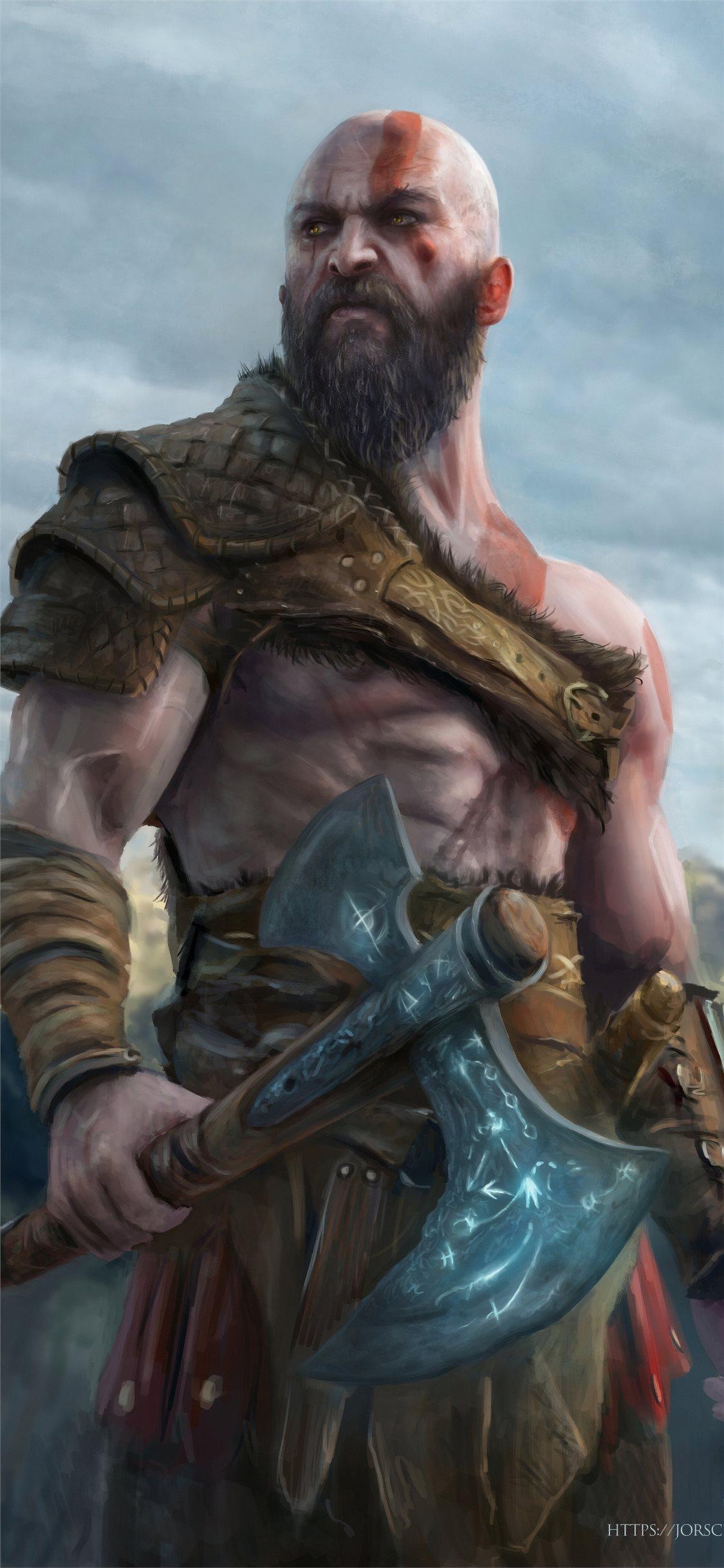 1130x2440 kratos 4k new artwork iPhone X Wallpaper Free Download, Phone