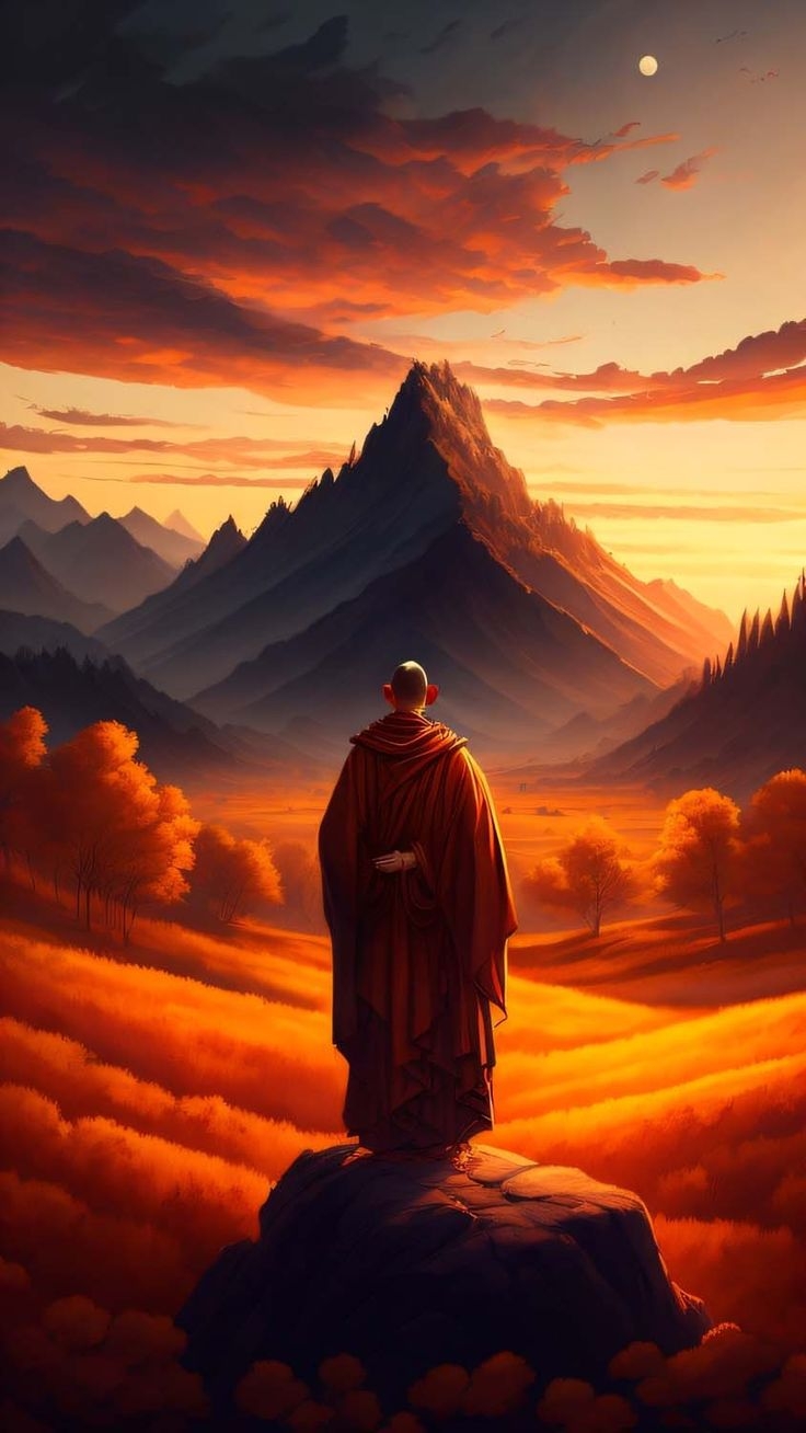 740x1310 The Monk IPhone Wallpaper HD Wallpaper, iPhone Wallpaper. Monk meditation art, Monk meditation, iPhone wallpaper, Phone