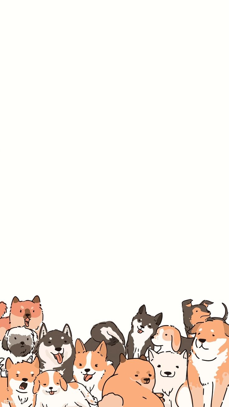 740x1310 Dogs doodle pattern background vector premium image / Niwat. Cute dog wallpaper, Dog wallpaper iphone, Cute dog cartoon, Phone