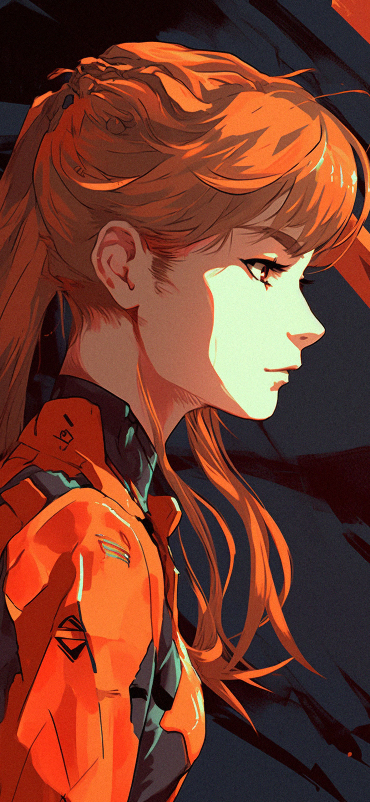 1190x2560 Evangelion Asuka Art Wallpaper Wallpaper for Phone, Phone