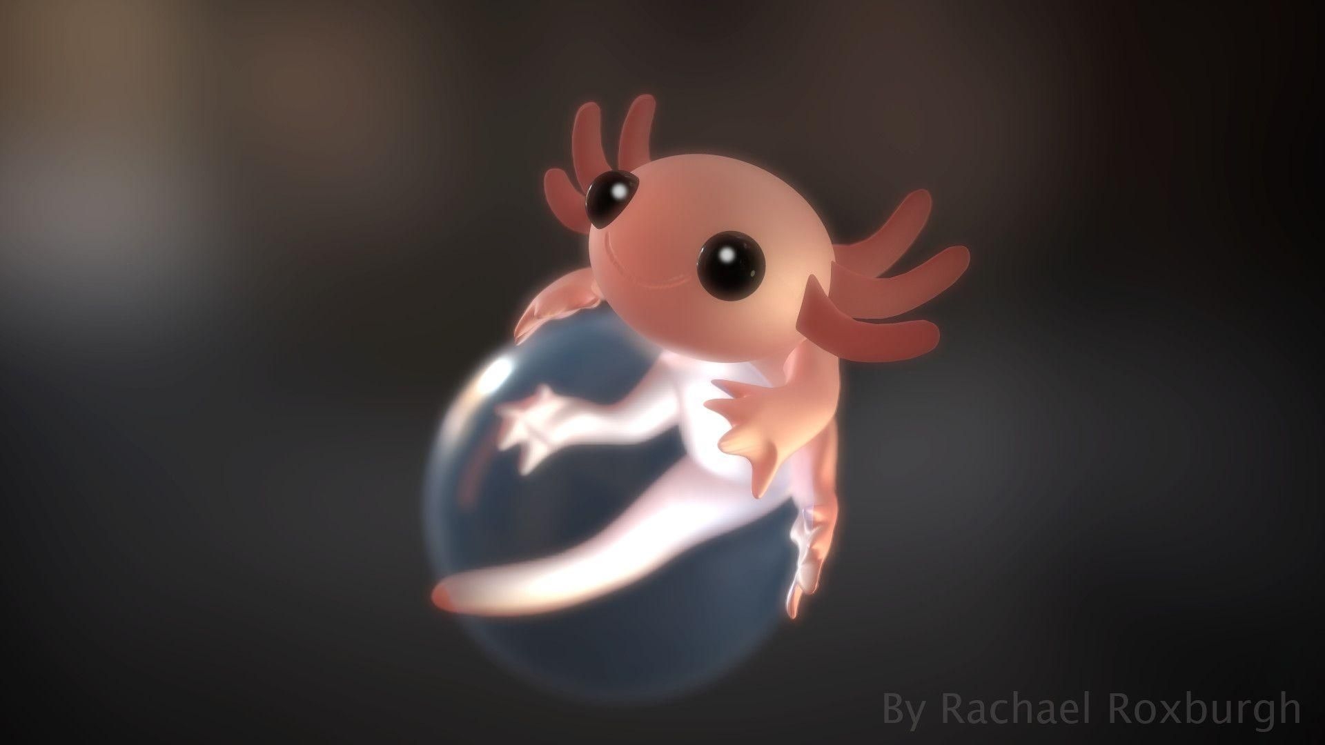 1920x1080 Axolotl Wallpaper. Cute animal drawings, Axolotl cute, Cute little animals, Desktop