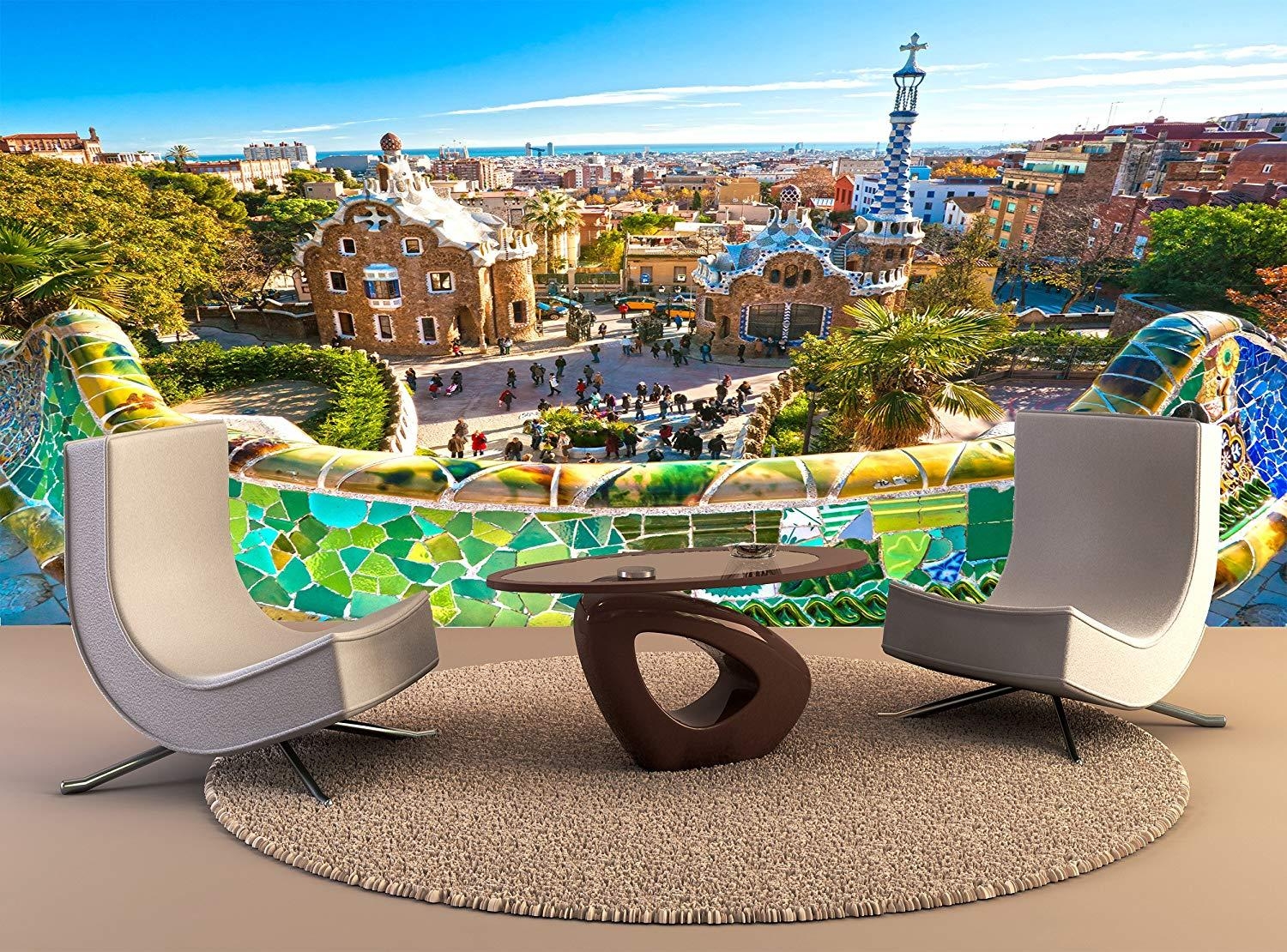 1500x1110 Wall Tapestry Park Guell Wall Art Decor Photo Wallpaper Poster Print, Desktop